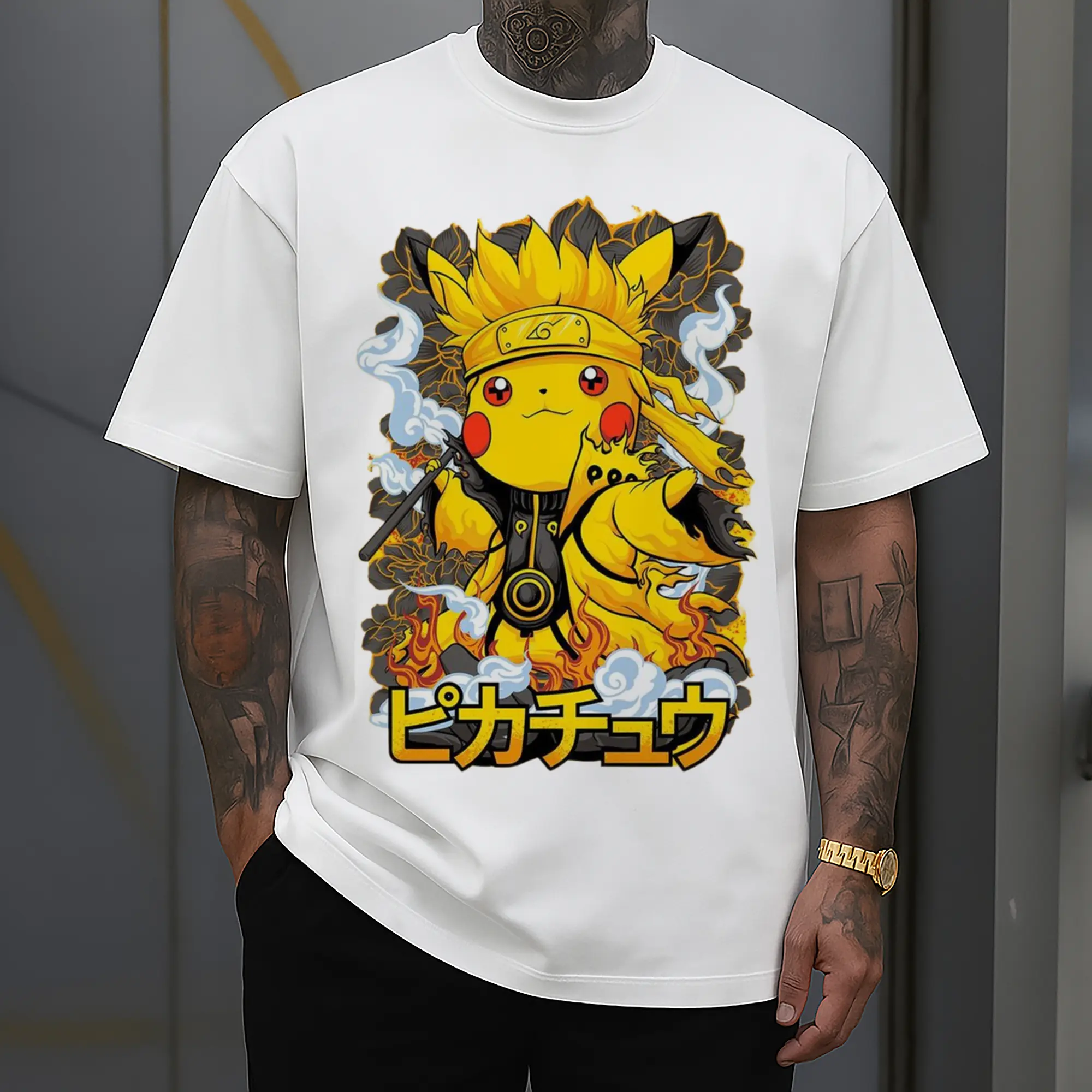 mens pikachu art shirt