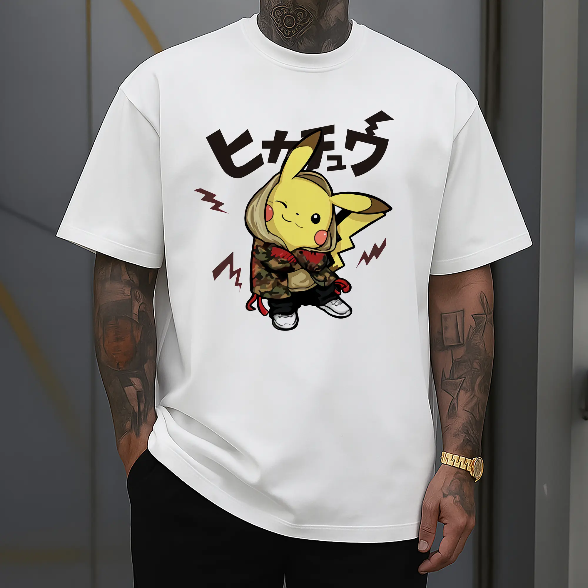 pikachu graphic tide t shirt​