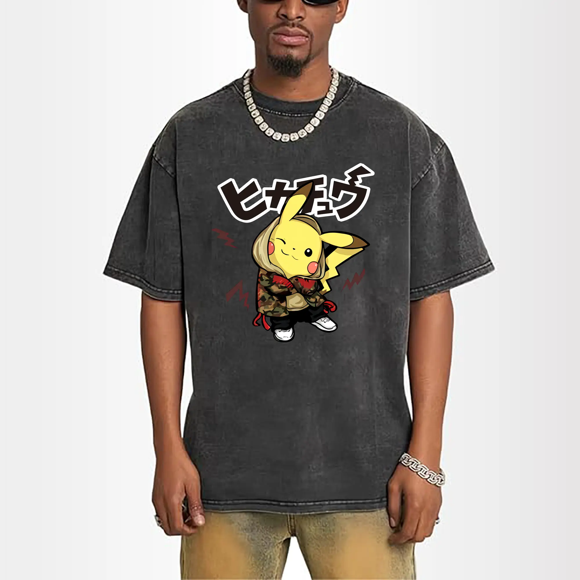 pikachu graphic tide t shirt​