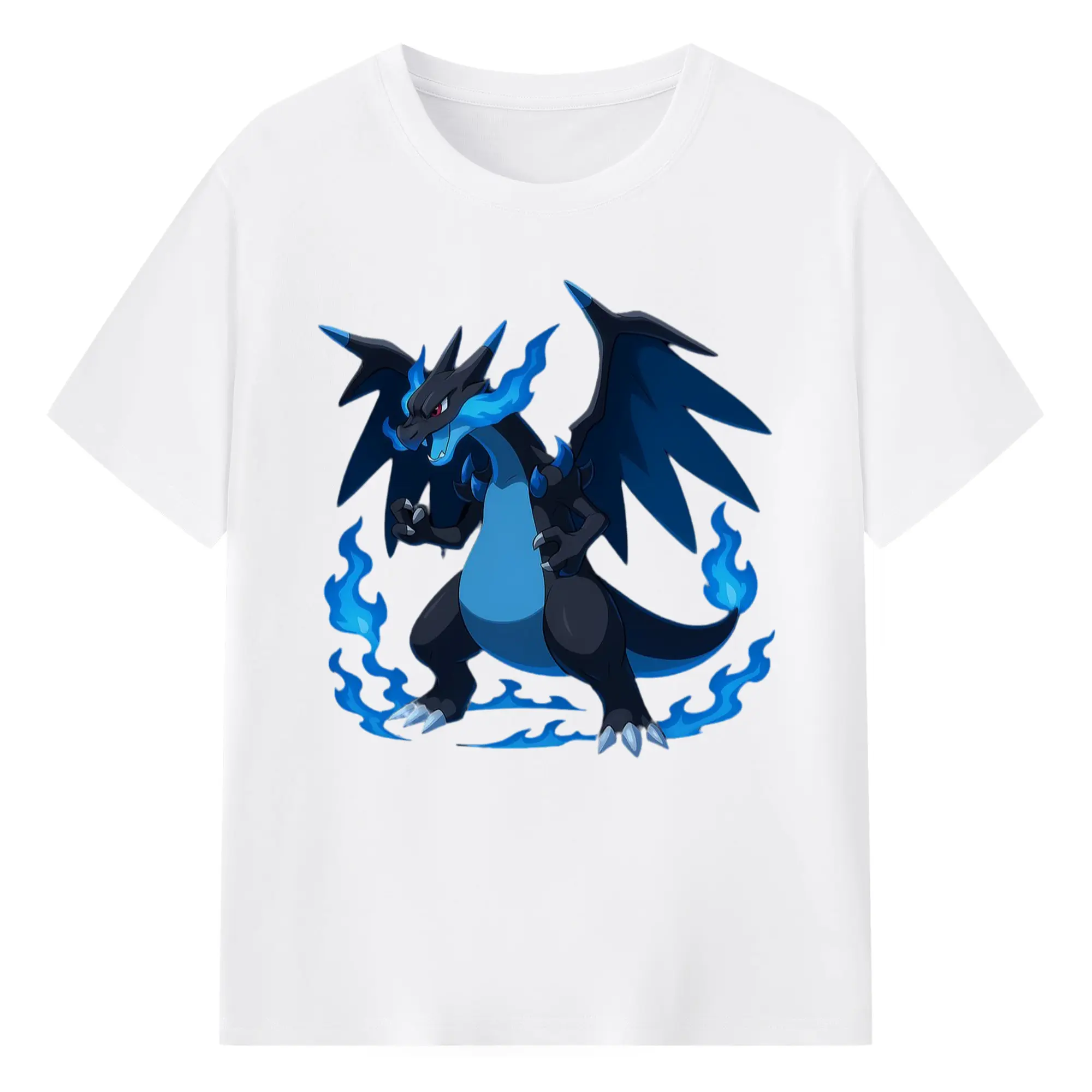 Mega charizard t shirt - 180g Cotton T-Shirt With Front Heat Transfer Print – Soft, Lightweight, Fitted Design – Comfortable Casual Wear For Sports & Everyday Use