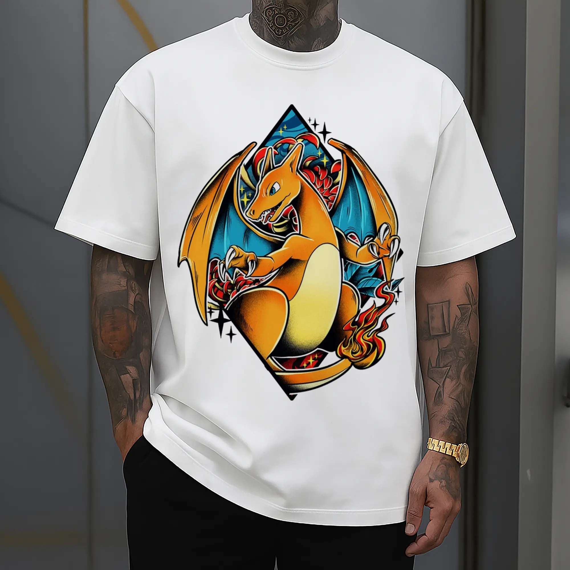 mens charizard graphic t shirt
