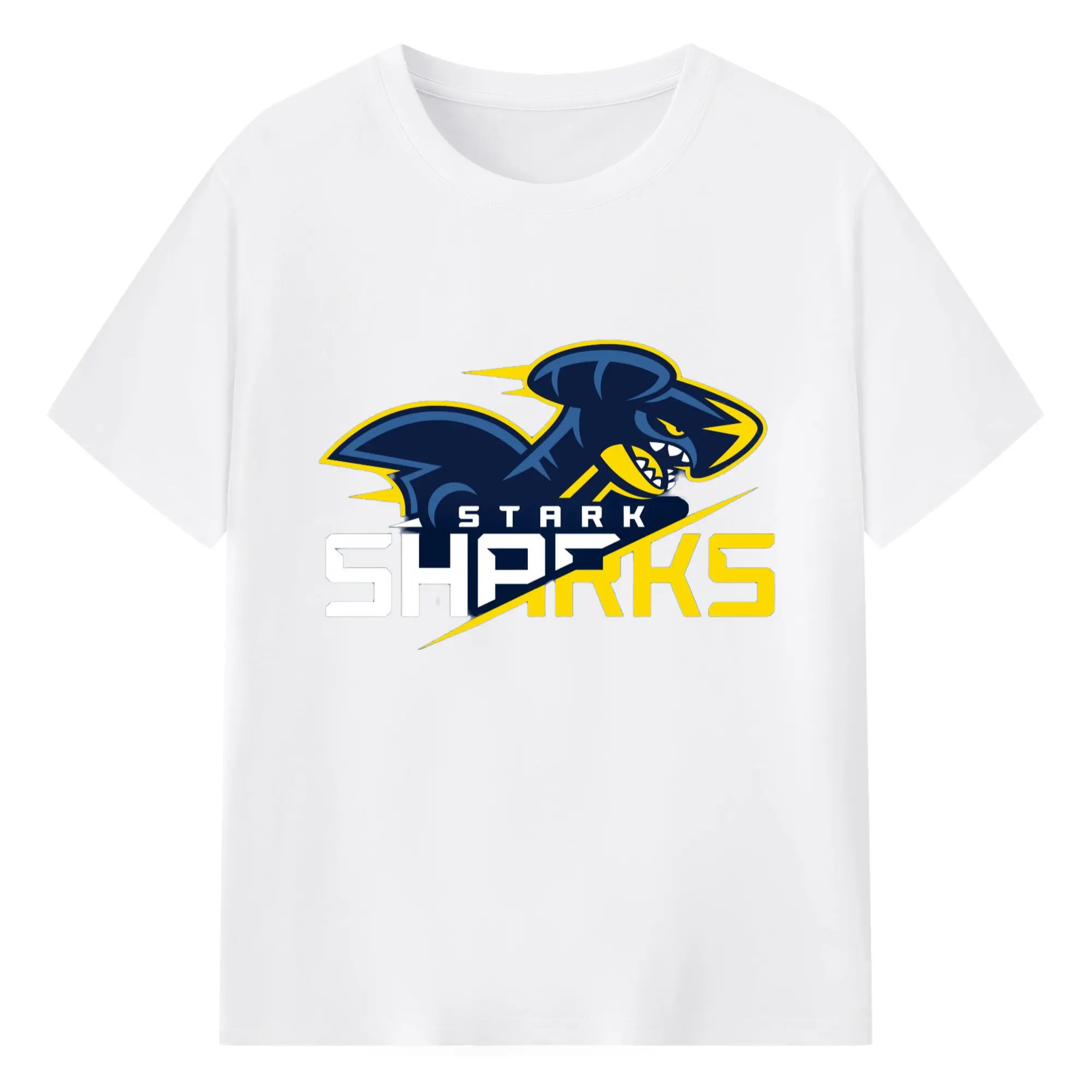 Garchomp face t shirt​ - 180g Cotton T-Shirt With Front Heat Transfer Print – Soft, Lightweight, Fitted Design – Comfortable Casual Wear For Sports & Everyday Use