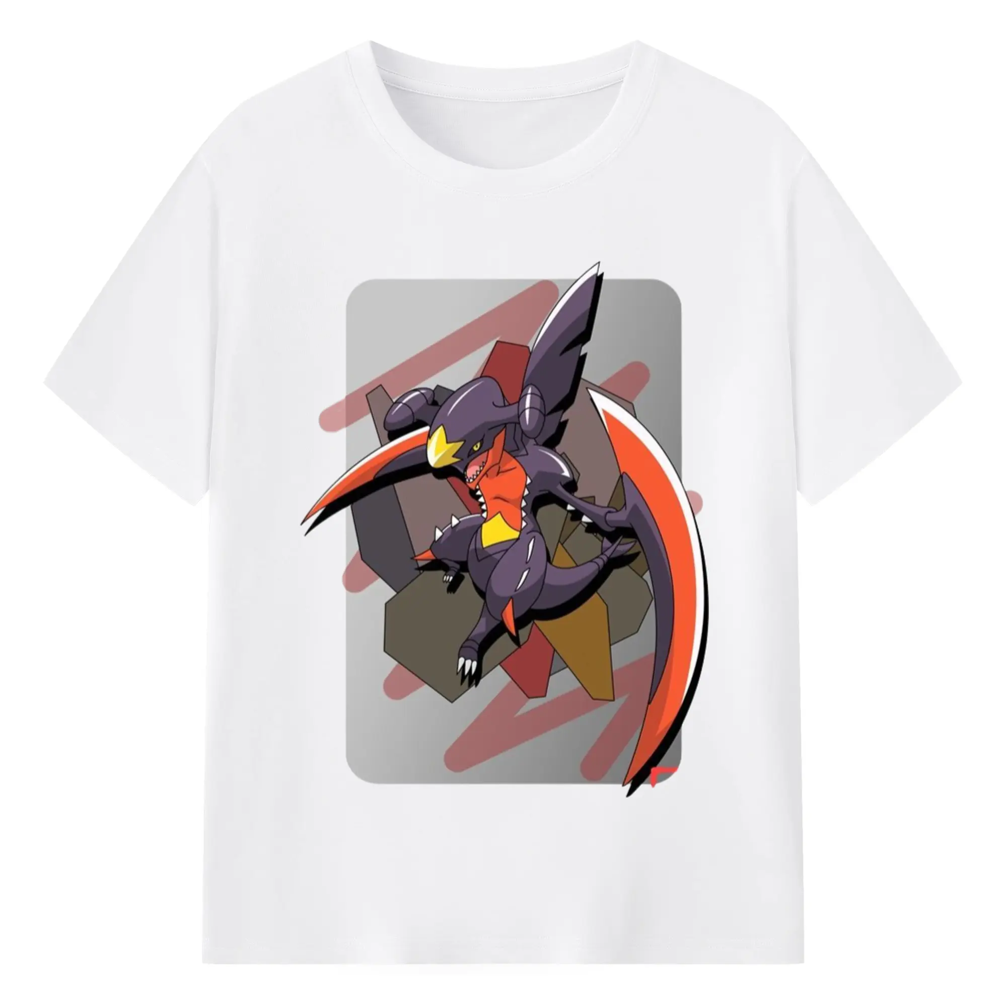 Garchomp graphic t shirt​ - 180g Cotton T-Shirt With Front Heat Transfer Print – Soft, Lightweight, Fitted Design – Comfortable Casual Wear For Sports & Everyday Use