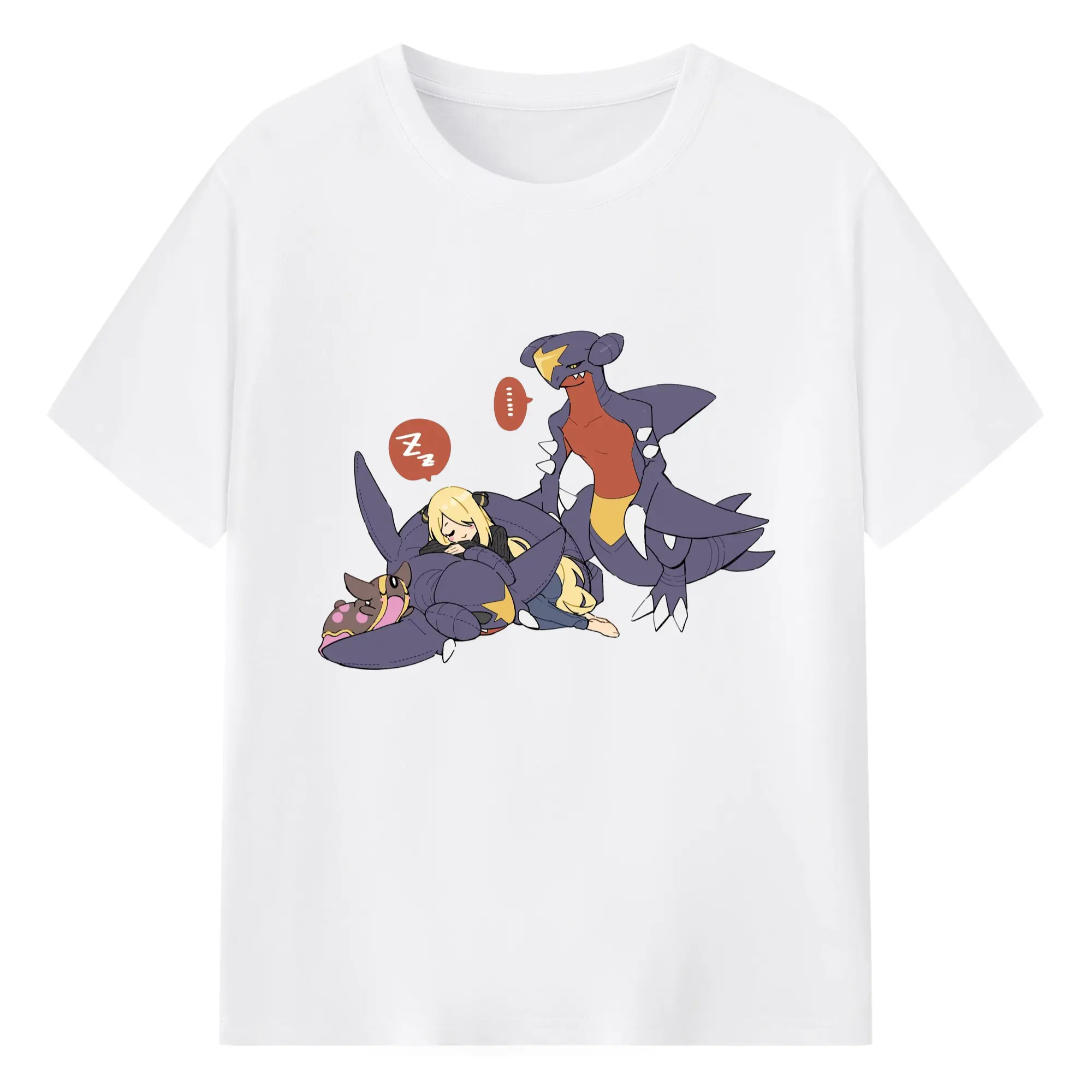 Pokemon Garchomp tee - 180g Cotton T-Shirt With Front Heat Transfer Print – Soft, Lightweight, Fitted Design – Comfortable Casual Wear For Sports & Everyday Use