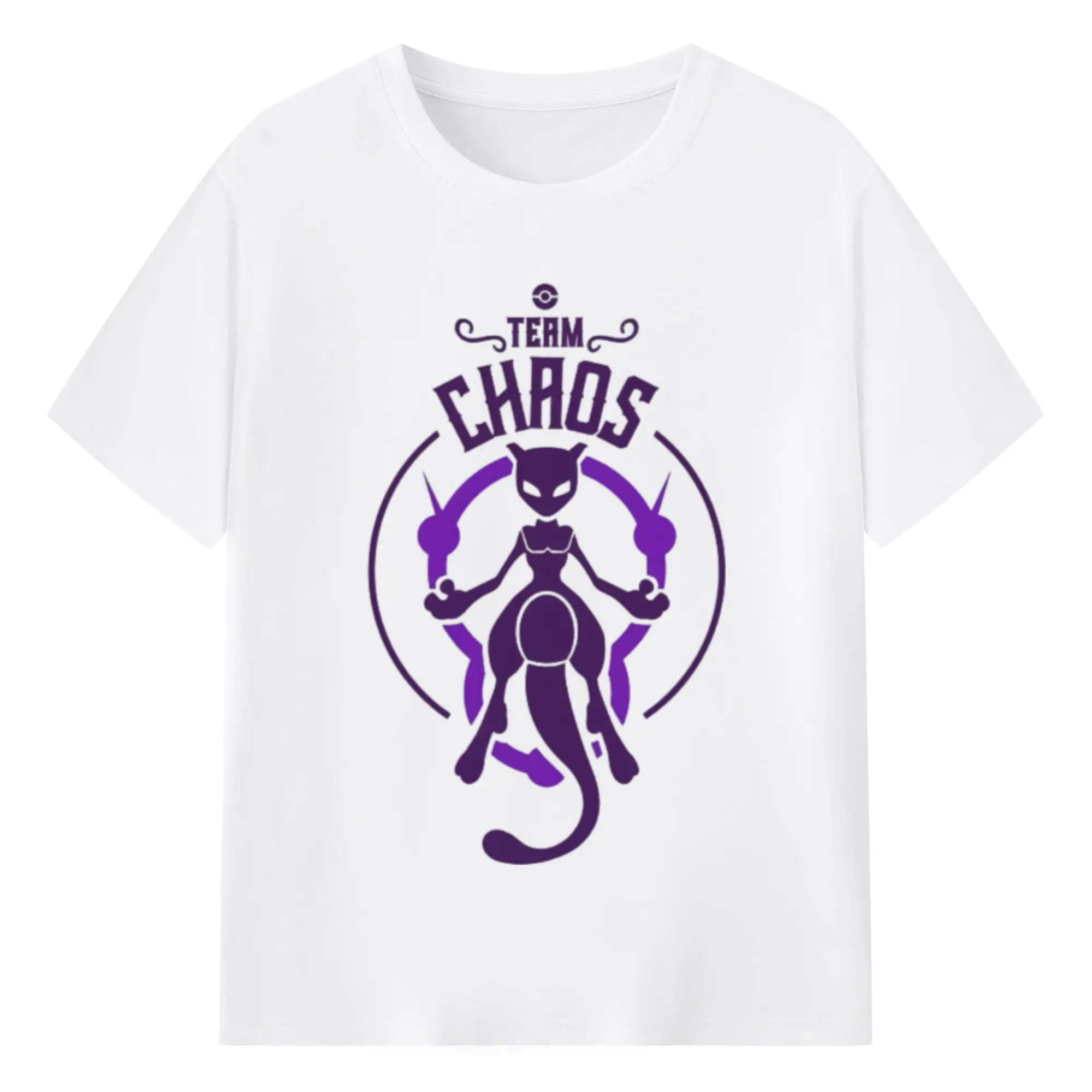 Mewtwo icon t shirt - 180g Cotton T-Shirt With Front Heat Transfer Print – Soft, Lightweight, Fitted Design – Comfortable Casual Wear For Sports & Everyday Use
