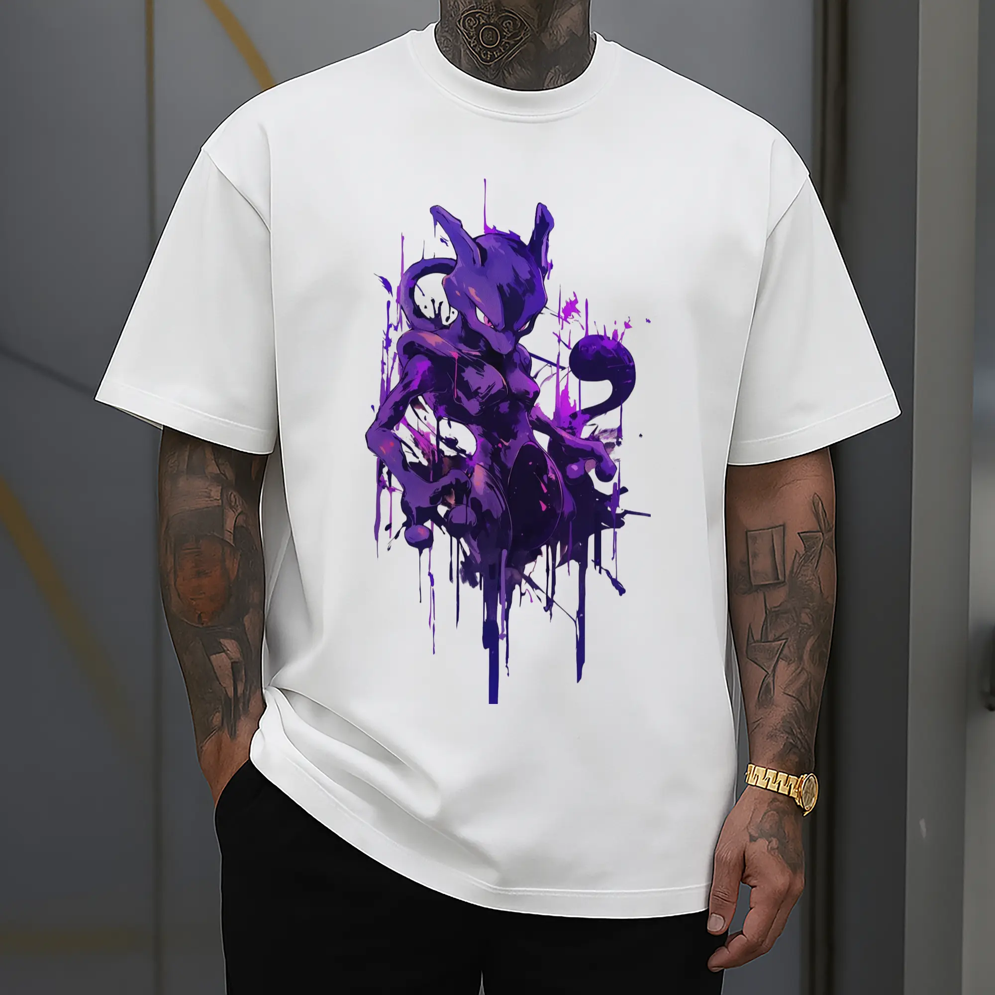 mewtwo printed  t shirt