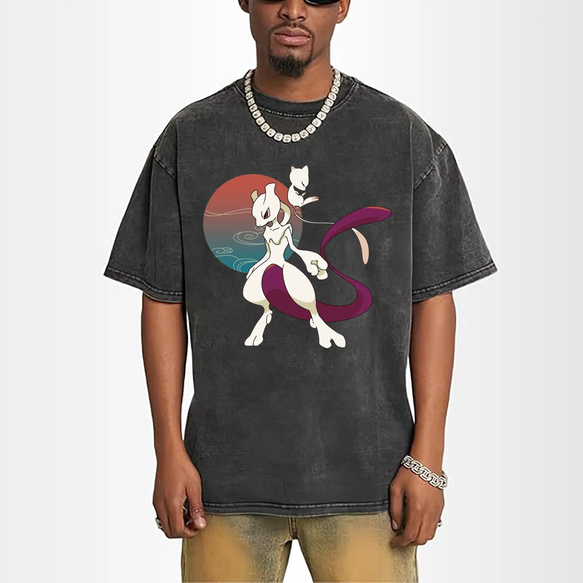 Mewtwo and mew graphic t shirt​