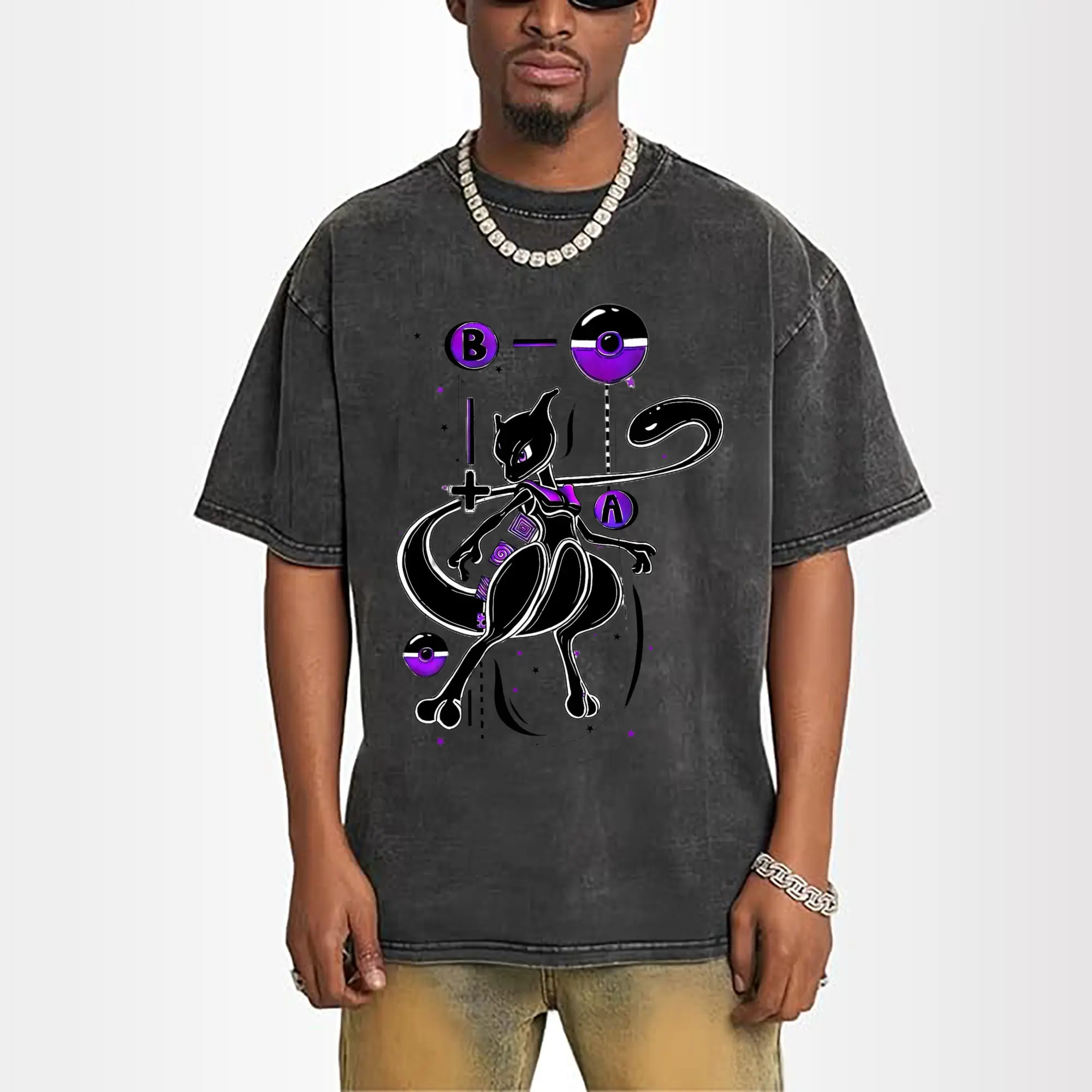mewtwo art graphic t shirt