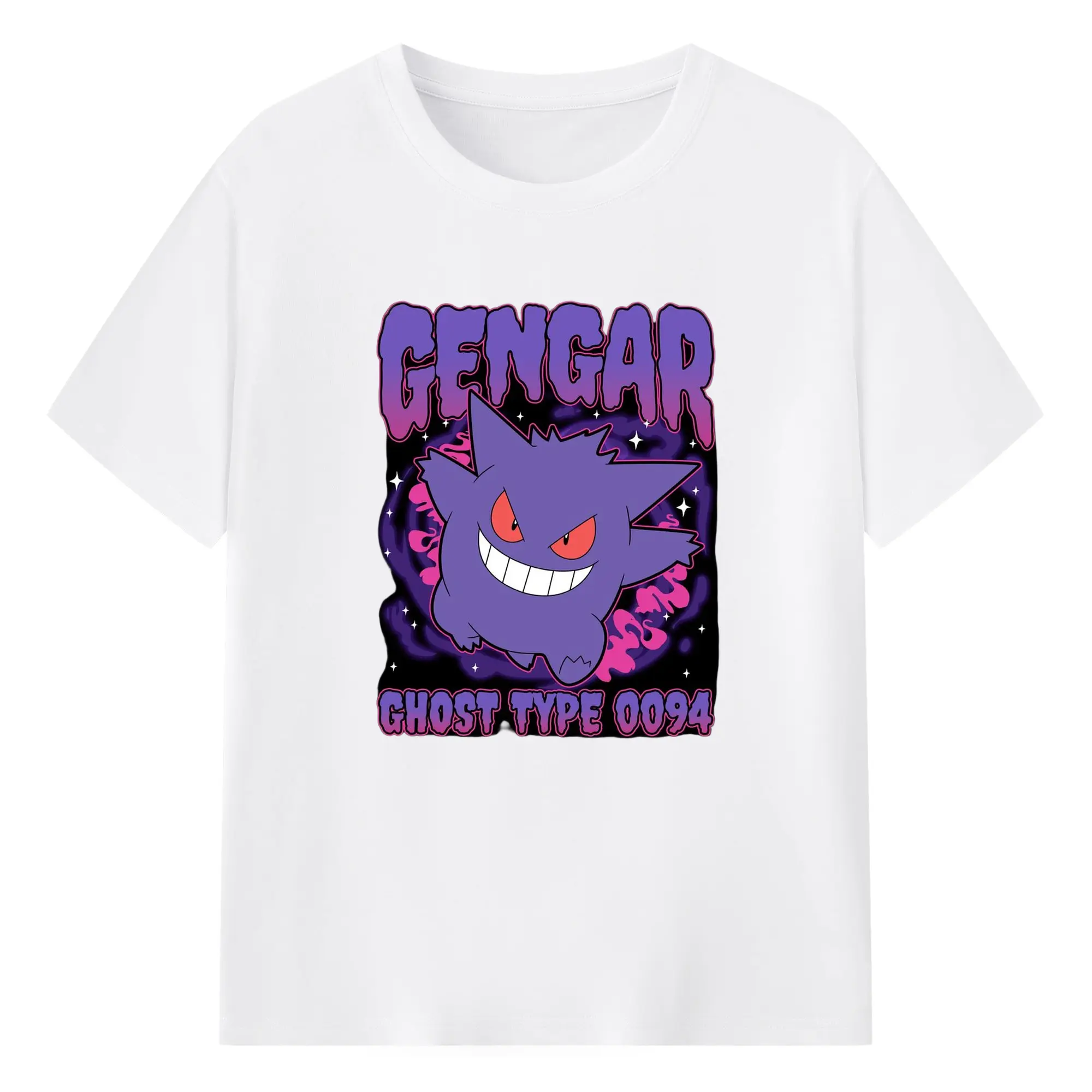 Gengar college tee - 180g Cotton T-Shirt With Front Heat Transfer Print – Soft, Lightweight, Fitted Design – Comfortable Casual Wear For Sports & Everyday Use