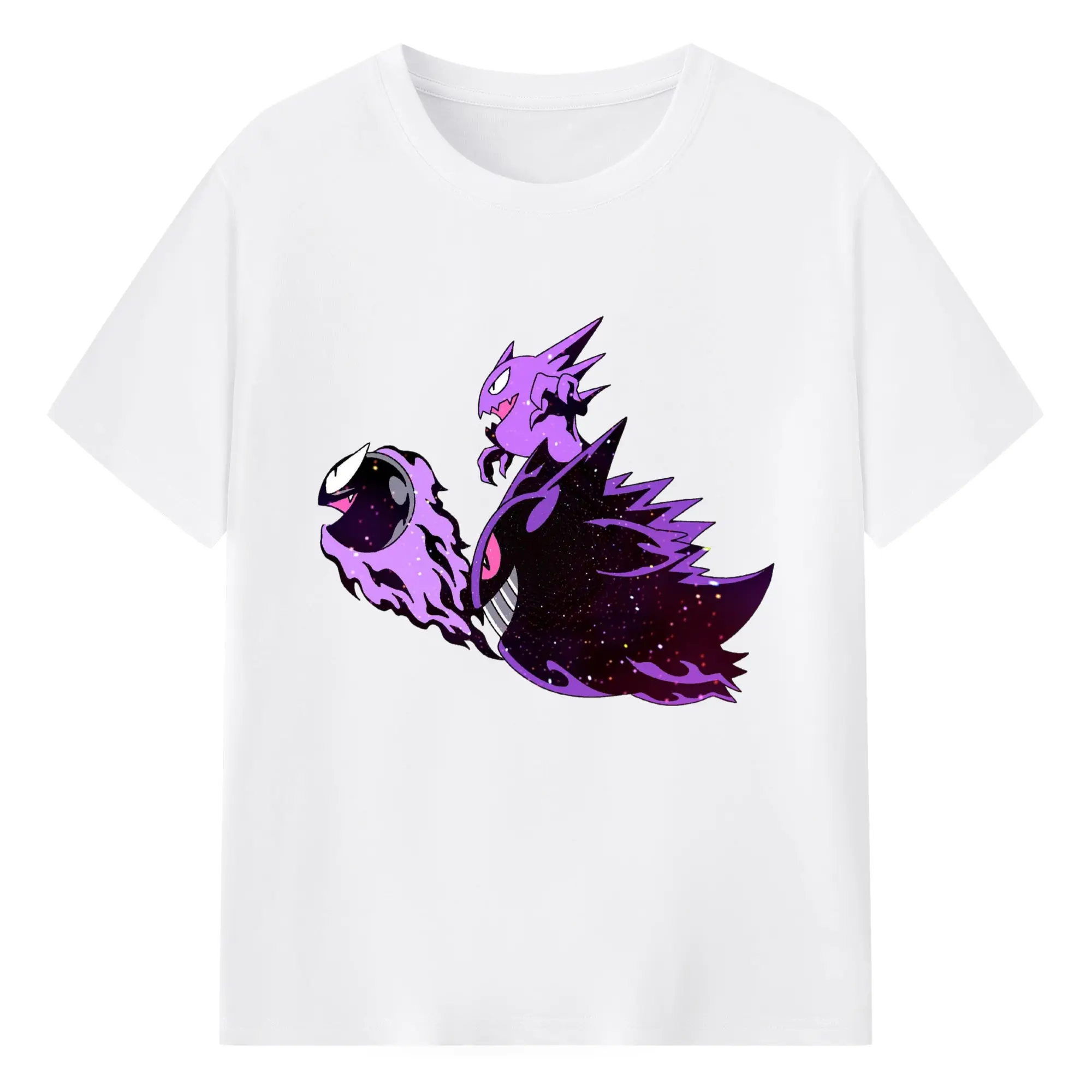 Gengar evolution tee - 180g Cotton T-Shirt With Front Heat Transfer Print – Soft, Lightweight, Fitted Design – Comfortable Casual Wear For Sports & Everyday Use