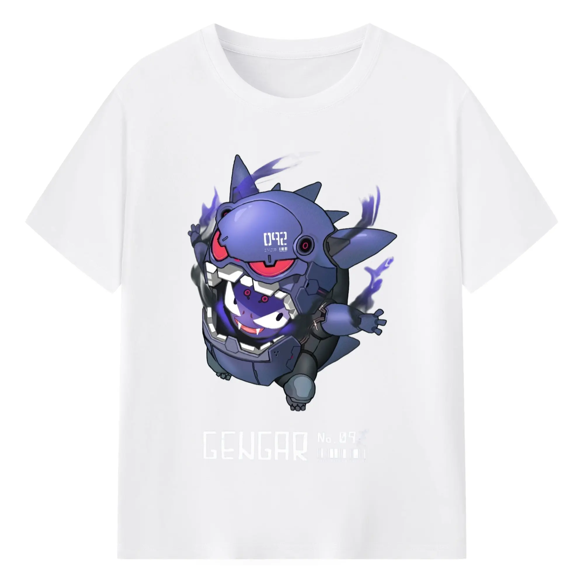 Pokemon gengar t shirt - 180g Cotton T-Shirt With Front Heat Transfer Print – Soft, Lightweight, Fitted Design – Comfortable Casual Wear For Sports & Everyday Use