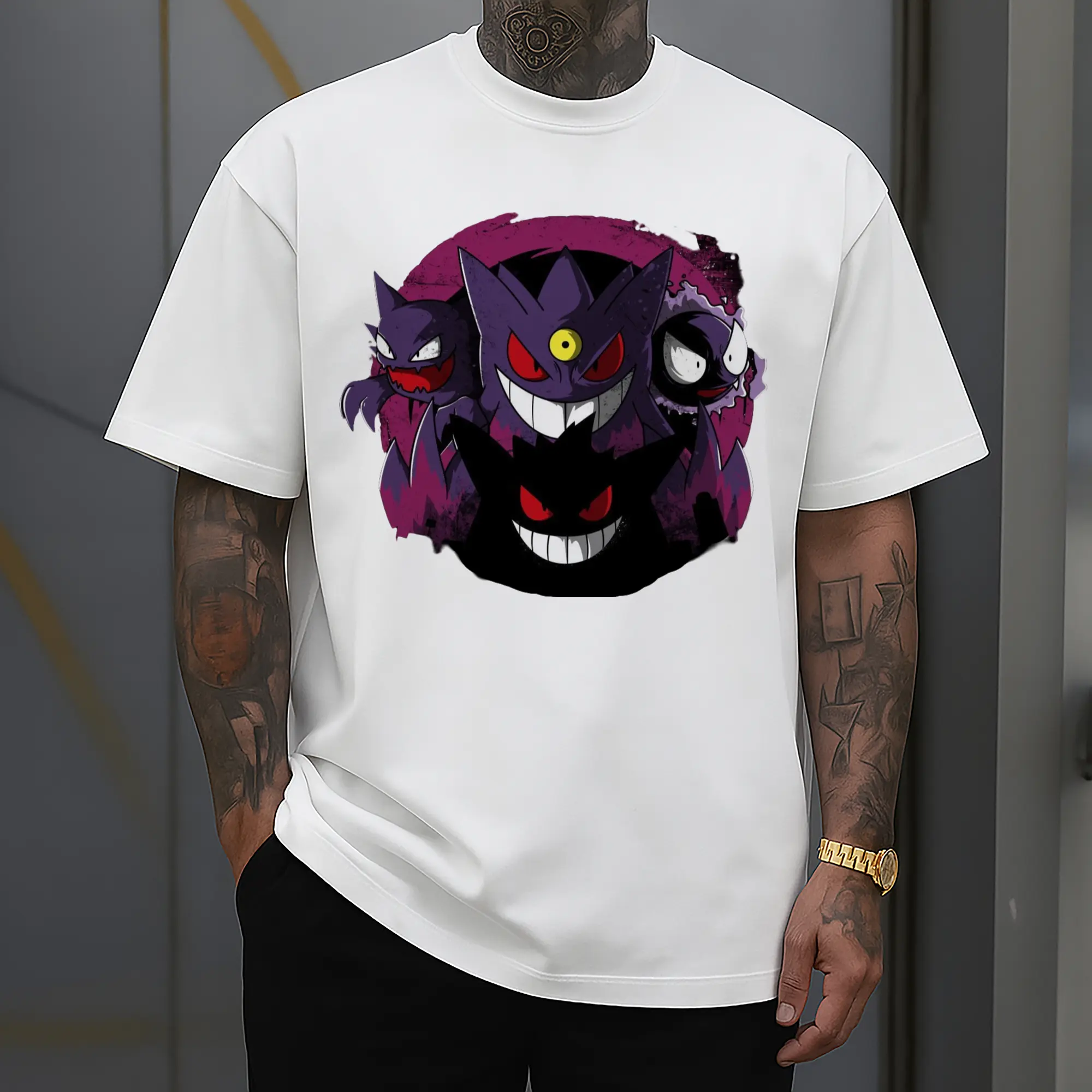 gengar face collage t shirt​