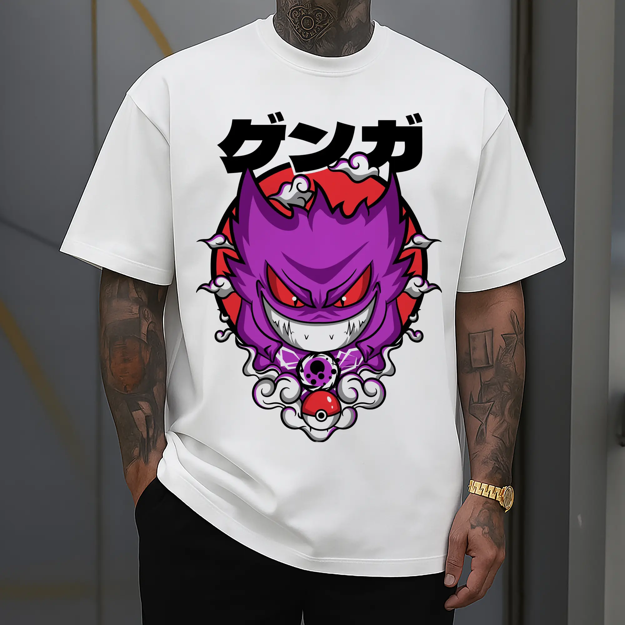 men pokemen gengar t shirt