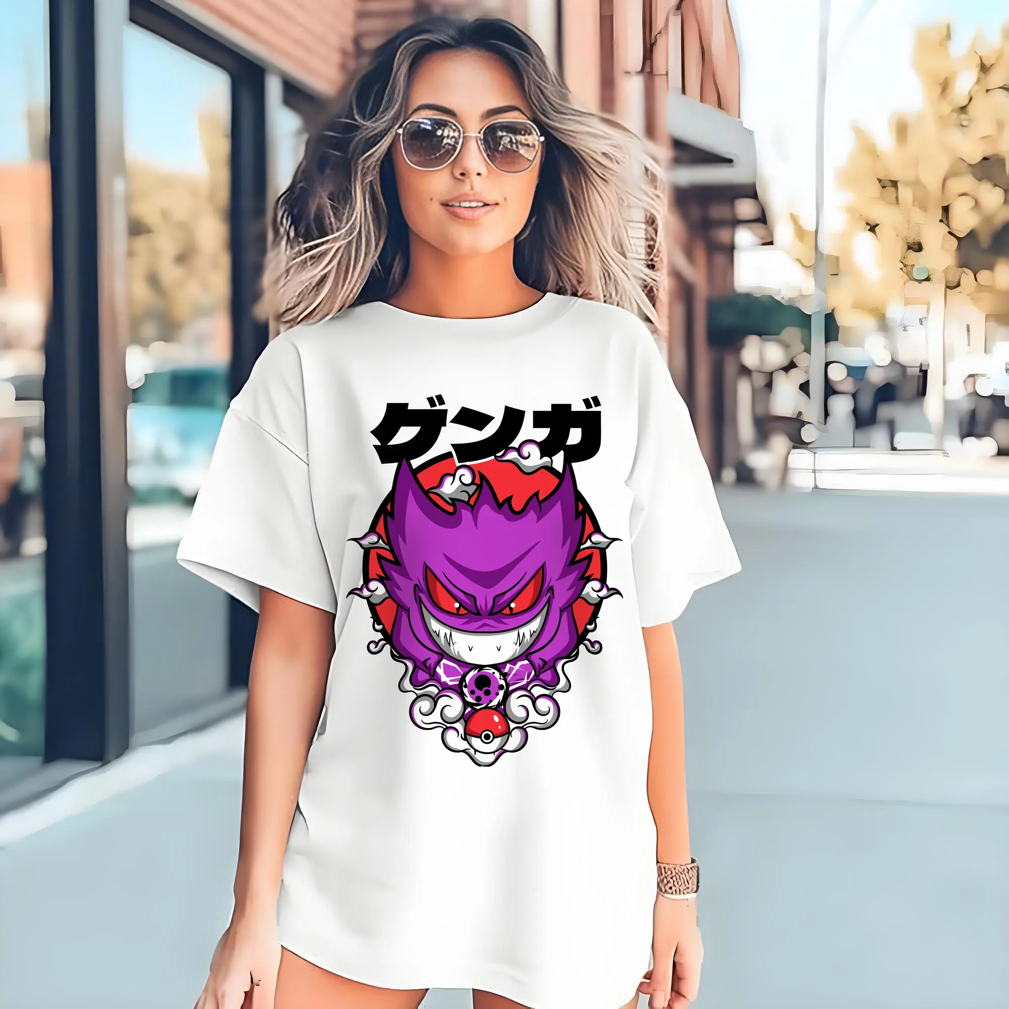 men pokemen gengar t shirt