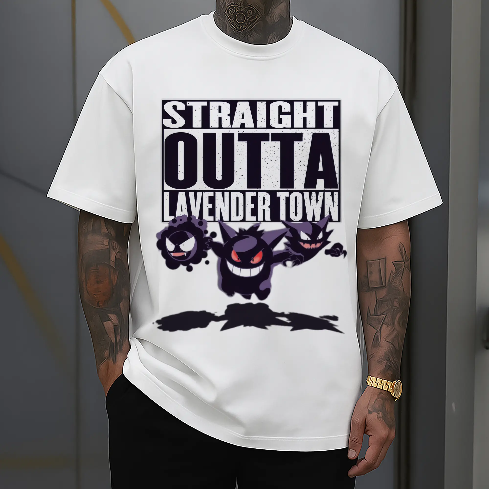 pokemen gengar college t shirt​