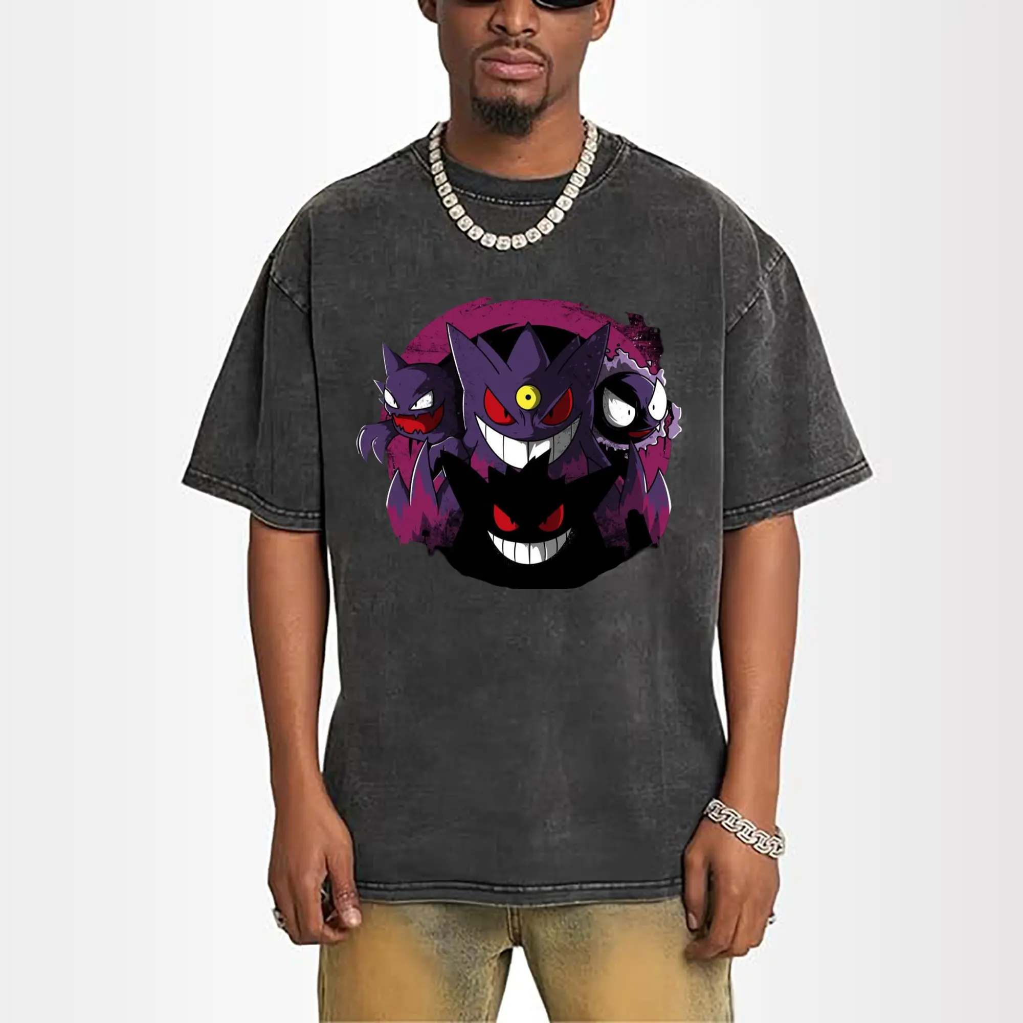 gengar face collage t shirt​