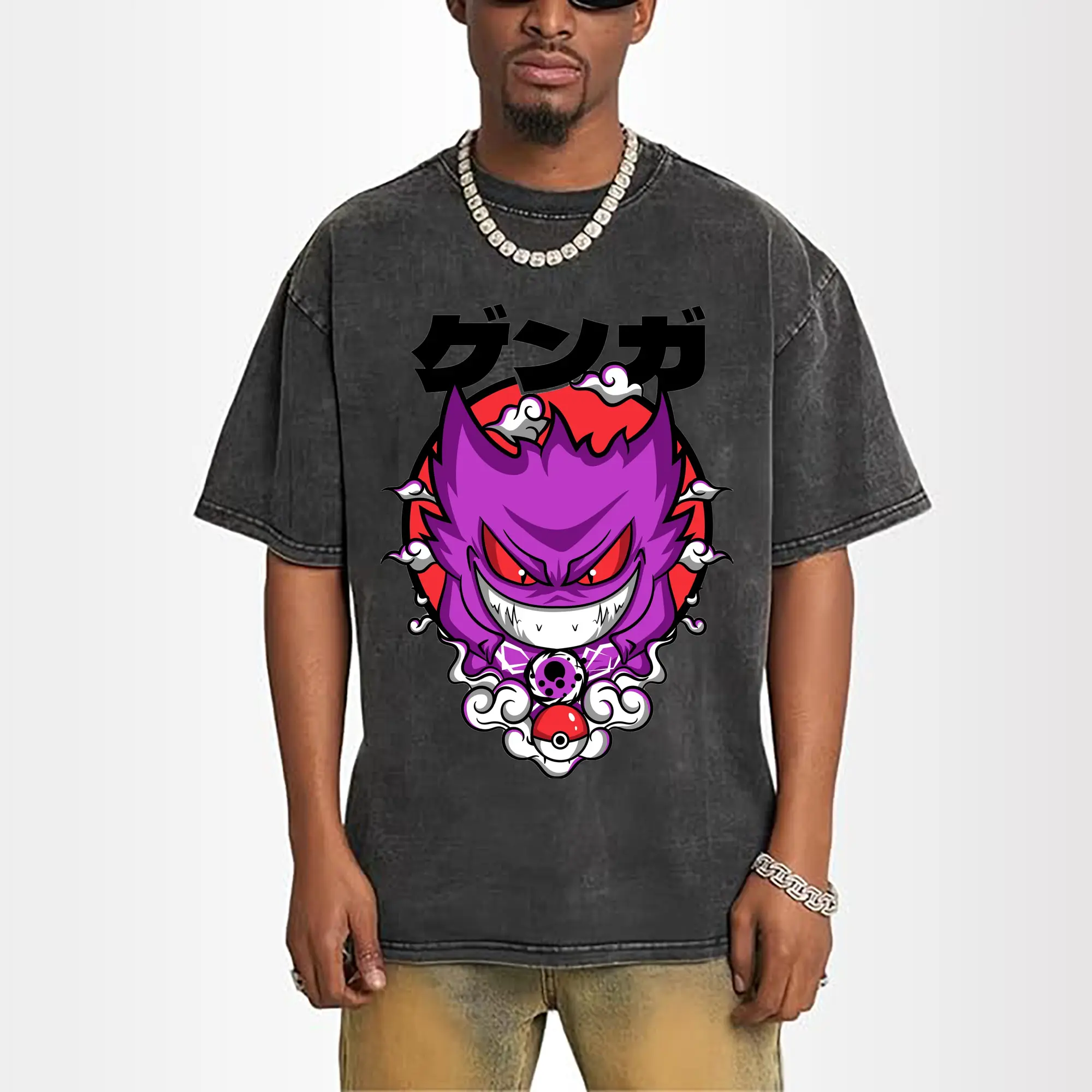 men pokemen gengar t shirt