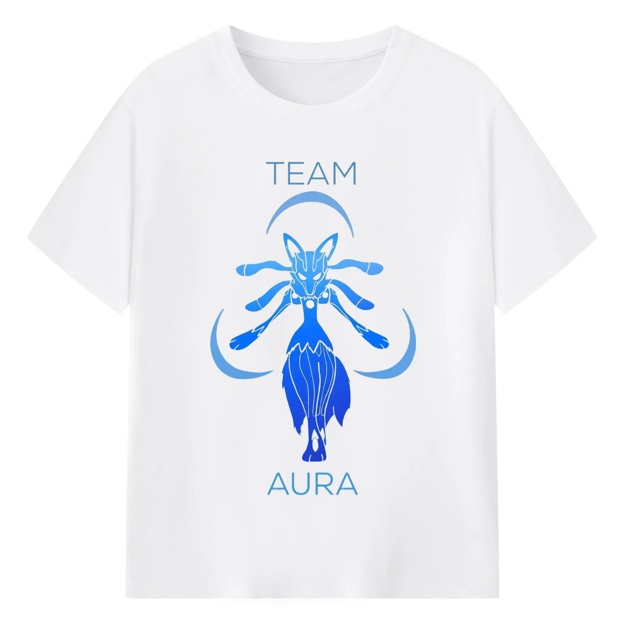 Men's Lucario icon t shirt - 180g Cotton T-Shirt With Front Heat Transfer Print – Soft, Lightweight, Fitted Design – Comfortable Casual Wear For Sports & Everyday Use