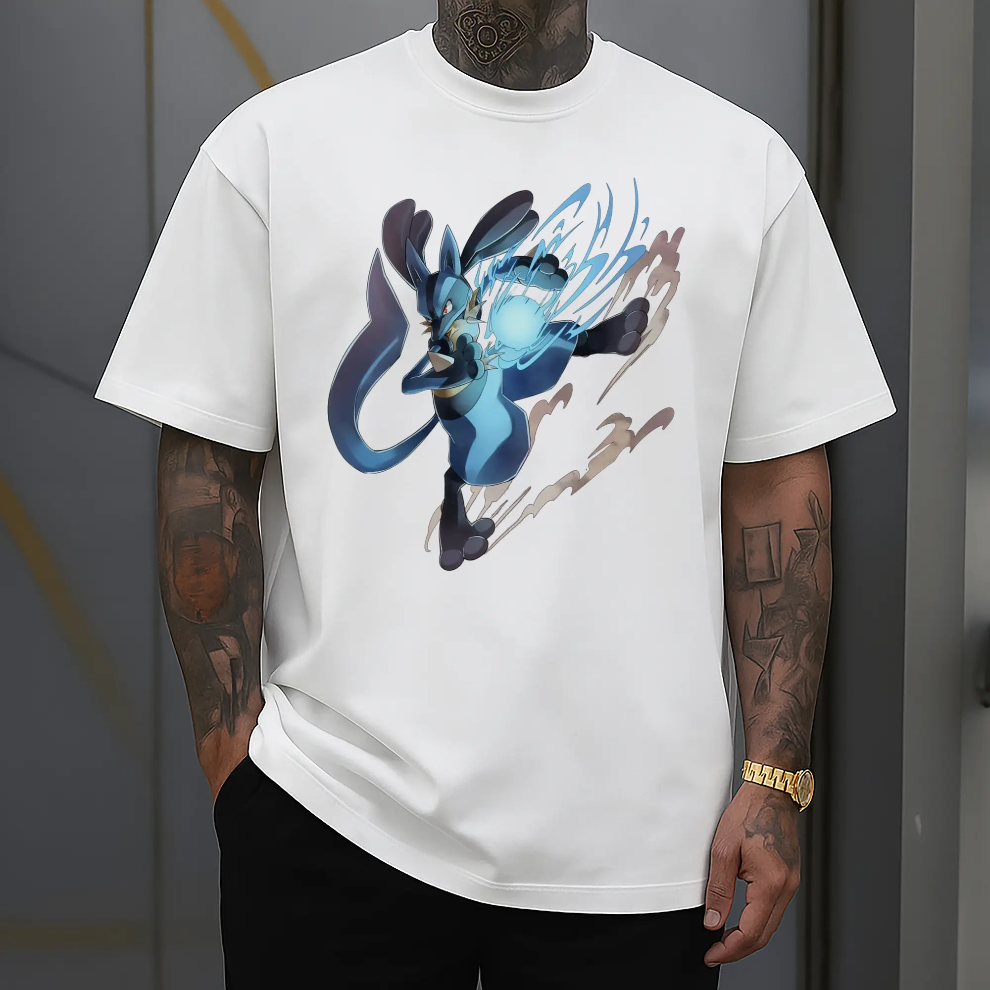 Lucario collage graphic t shirt