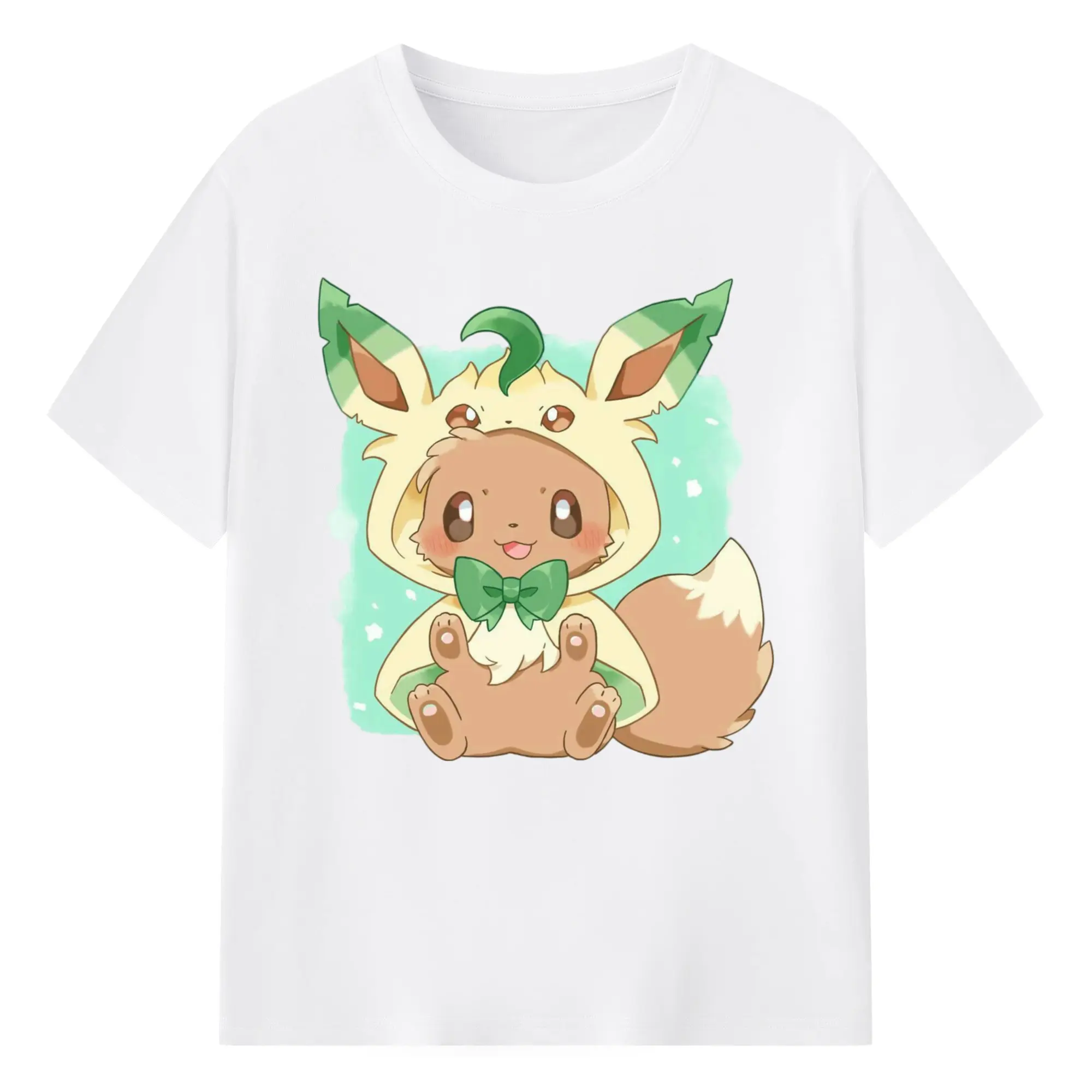 Gril pokemon eevee shirt - 180g Cotton T-Shirt With Front Heat Transfer Print – Soft, Lightweight, Fitted Design – Comfortable Casual Wear For Sports & Everyday Use
