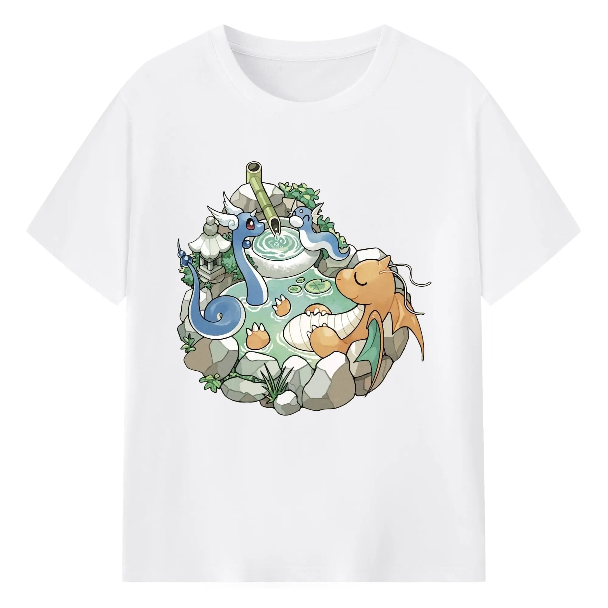 Dragonite graphic tee - 180g Cotton T-Shirt With Front Heat Transfer Print – Soft, Lightweight, Fitted Design – Comfortable Casual Wear For Sports & Everyday Use