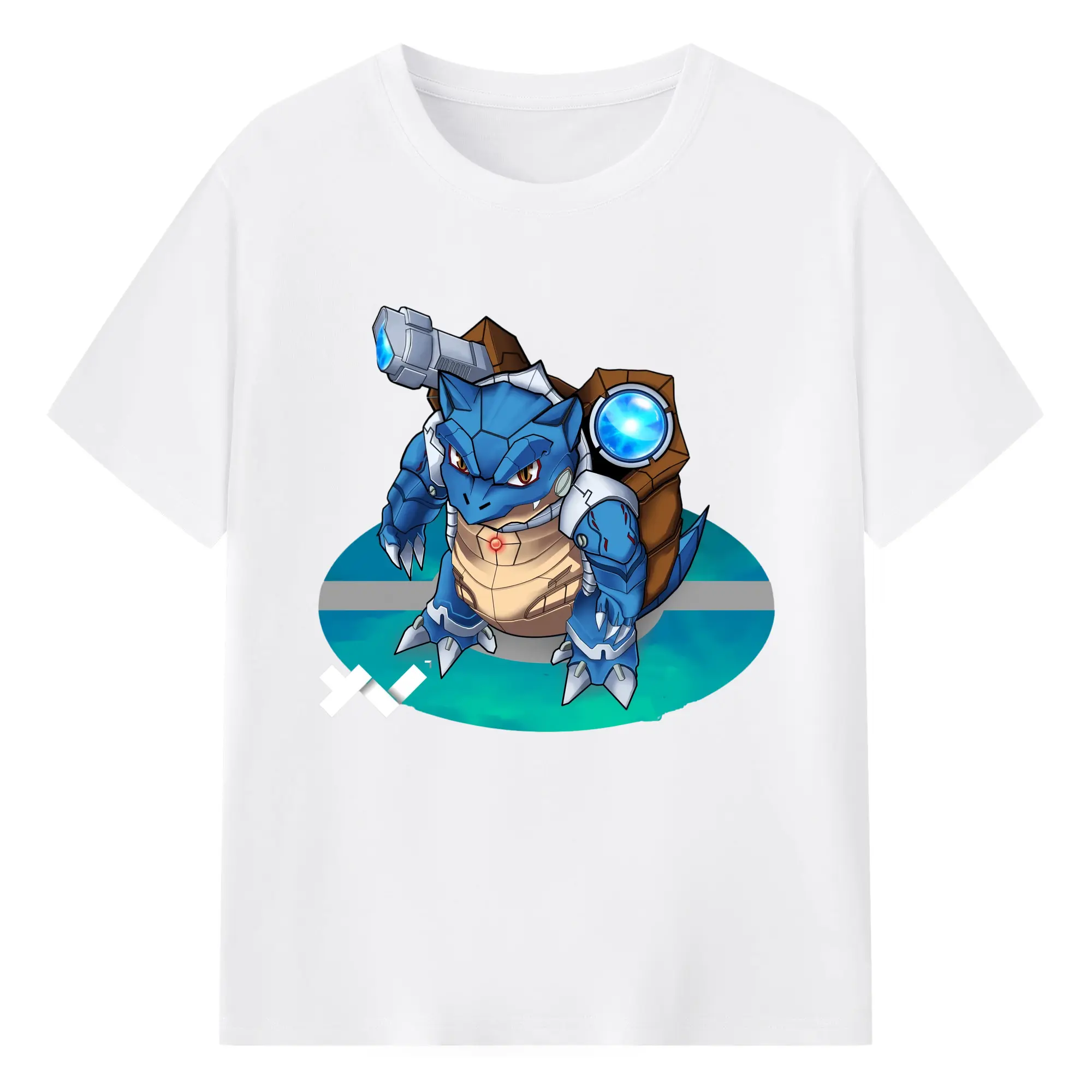 Pokemen blastoise tee - 180g Cotton T-Shirt With Front Heat Transfer Print – Soft, Lightweight, Fitted Design – Comfortable Casual Wear For Sports & Everyday Use