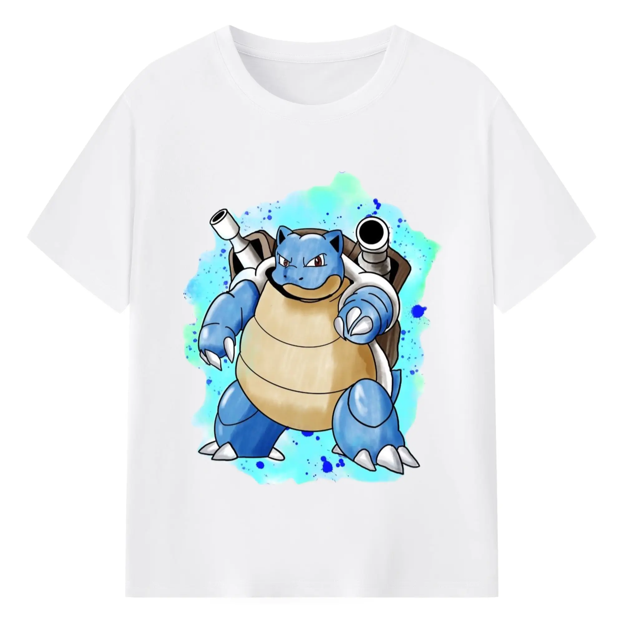Pokemon blastoise shirt​ - 180g Cotton T-Shirt With Front Heat Transfer Print – Soft, Lightweight, Fitted Design – Comfortable Casual Wear For Sports & Everyday Use