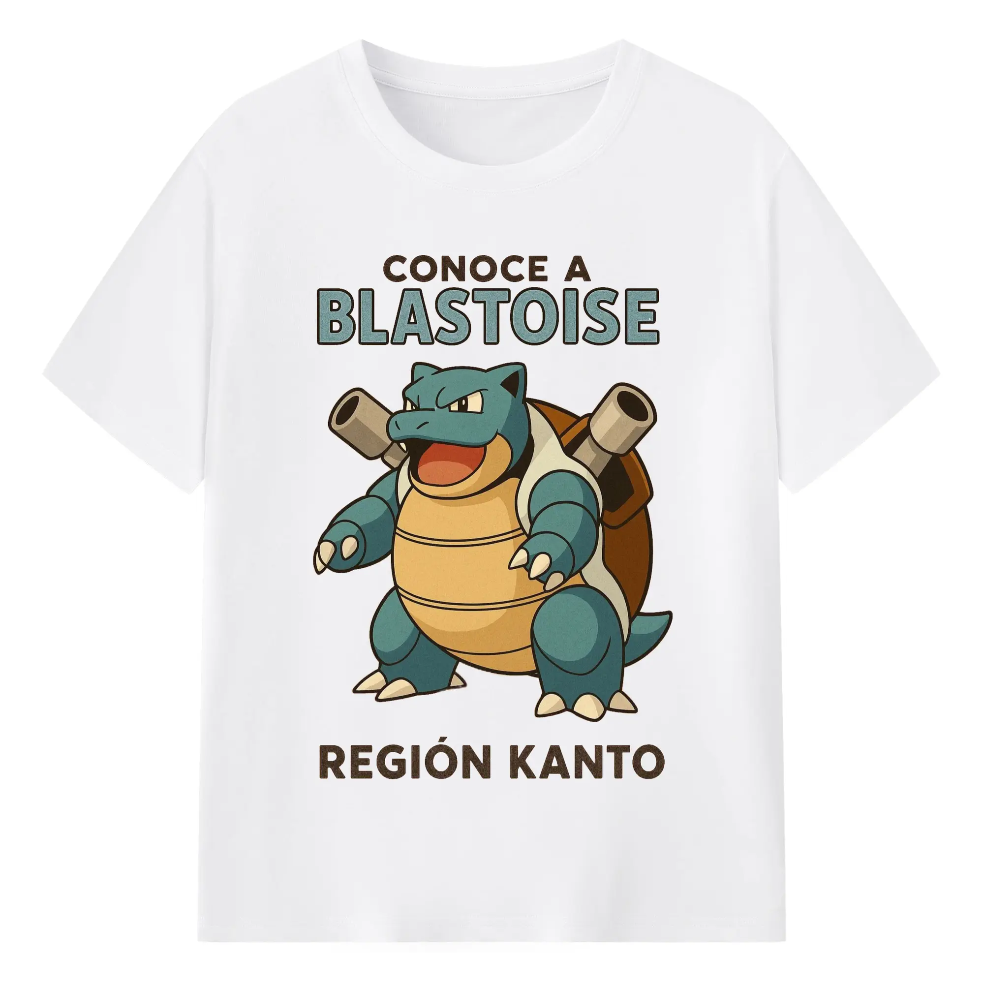 Vintage blastoise t-shirt​ - 180g Cotton T-Shirt With Front Heat Transfer Print – Soft, Lightweight, Fitted Design – Comfortable Casual Wear For Sports & Everyday Use