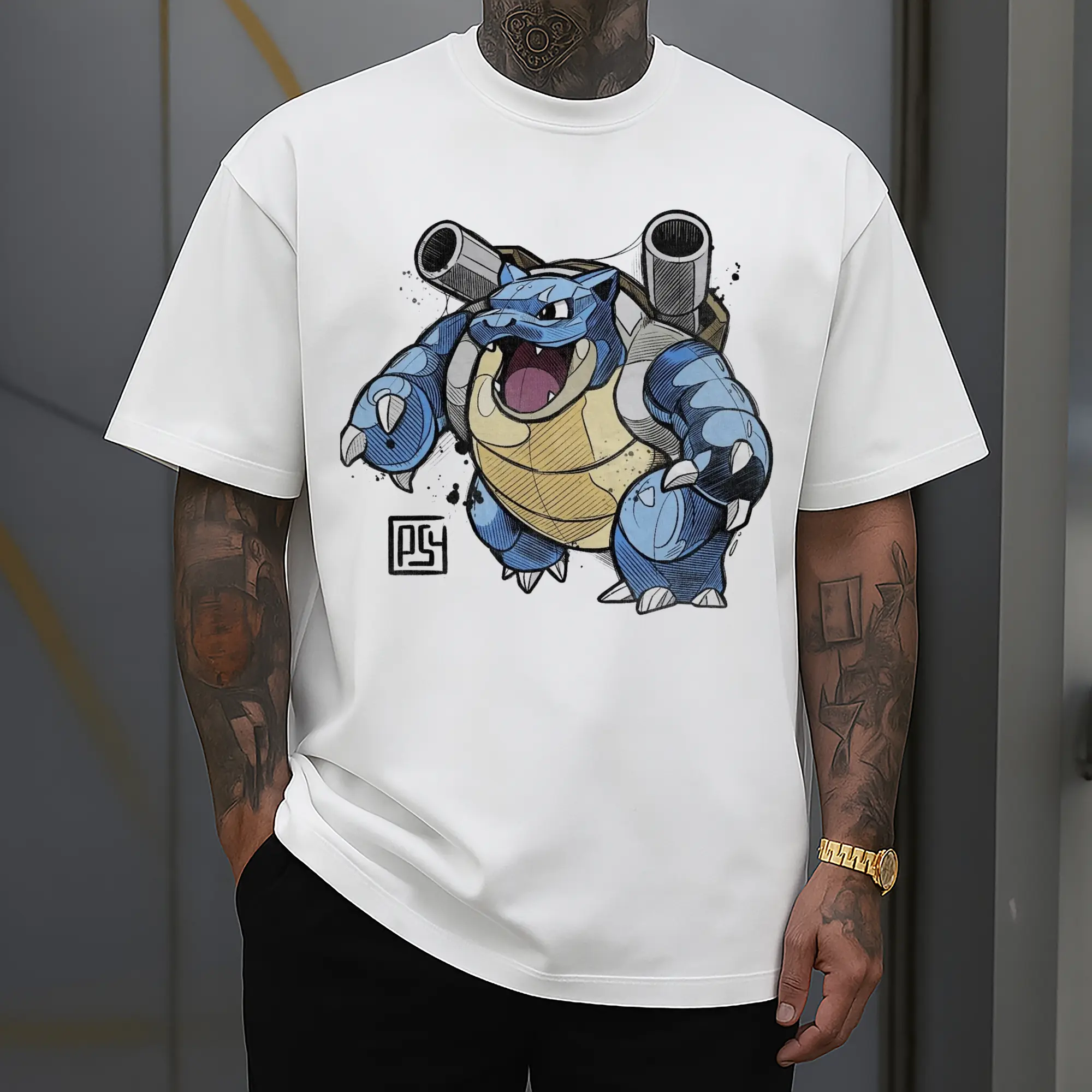 Man pokemon Blastoise T-Shirt