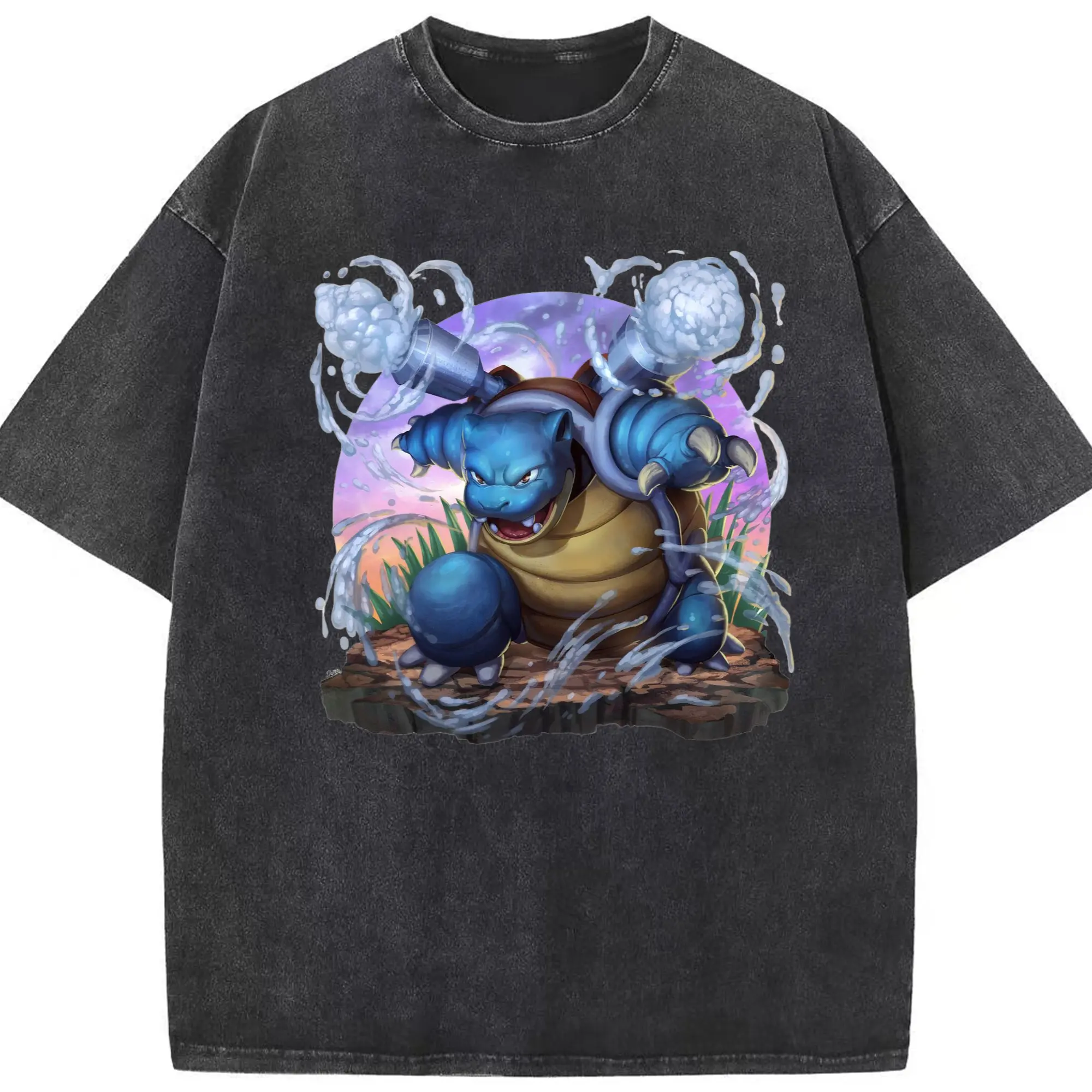 Dd69cb3423133524956e0e63037fdc9f_美图抠图20250908 - Washed Vintage Look 230g Cotton Oversized T-Shirt With Front Heat Transfer Print – Soft, Lightweight, Stylish Fit – Comfortable Casual Wear For Sports & Everyday Use