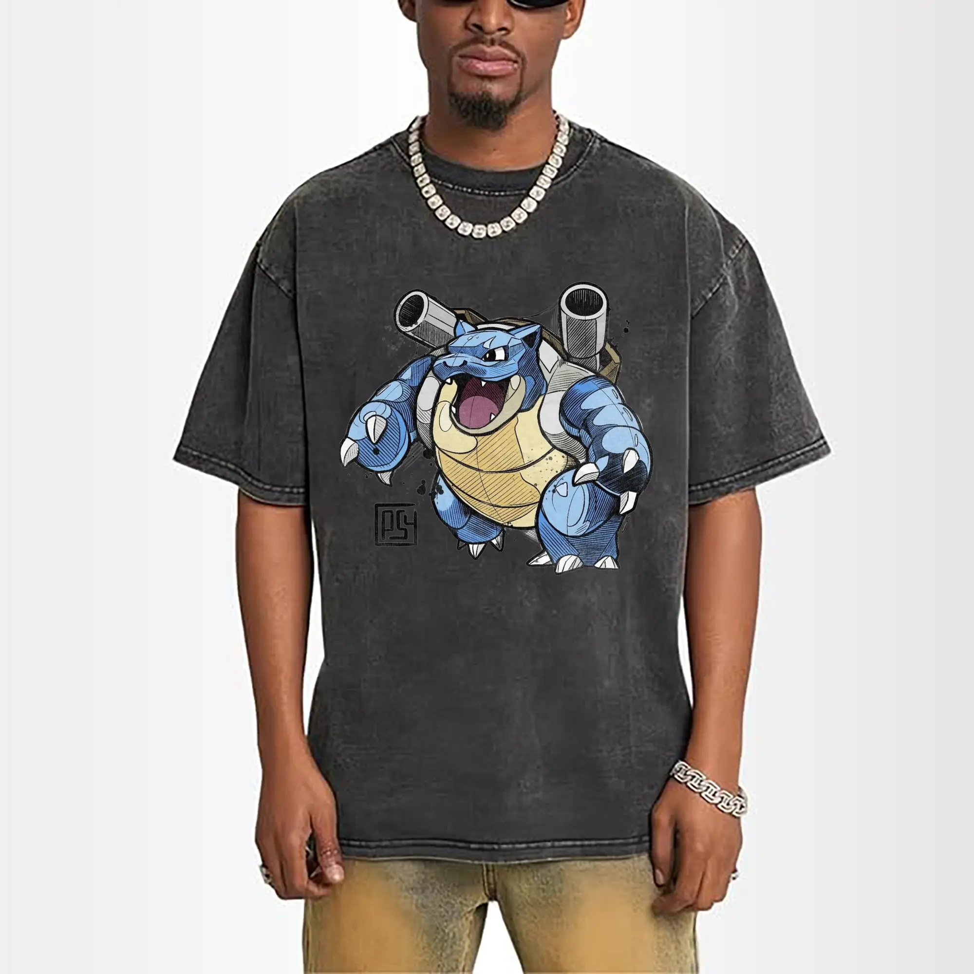 Man pokemon Blastoise T-Shirt