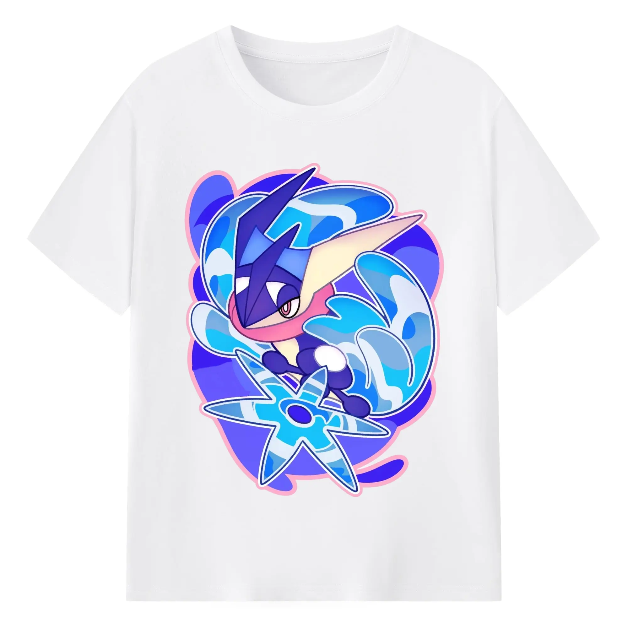 Boys greninja shirt - 180g Cotton T-Shirt With Front Heat Transfer Print – Soft, Lightweight, Fitted Design – Comfortable Casual Wear For Sports & Everyday Use