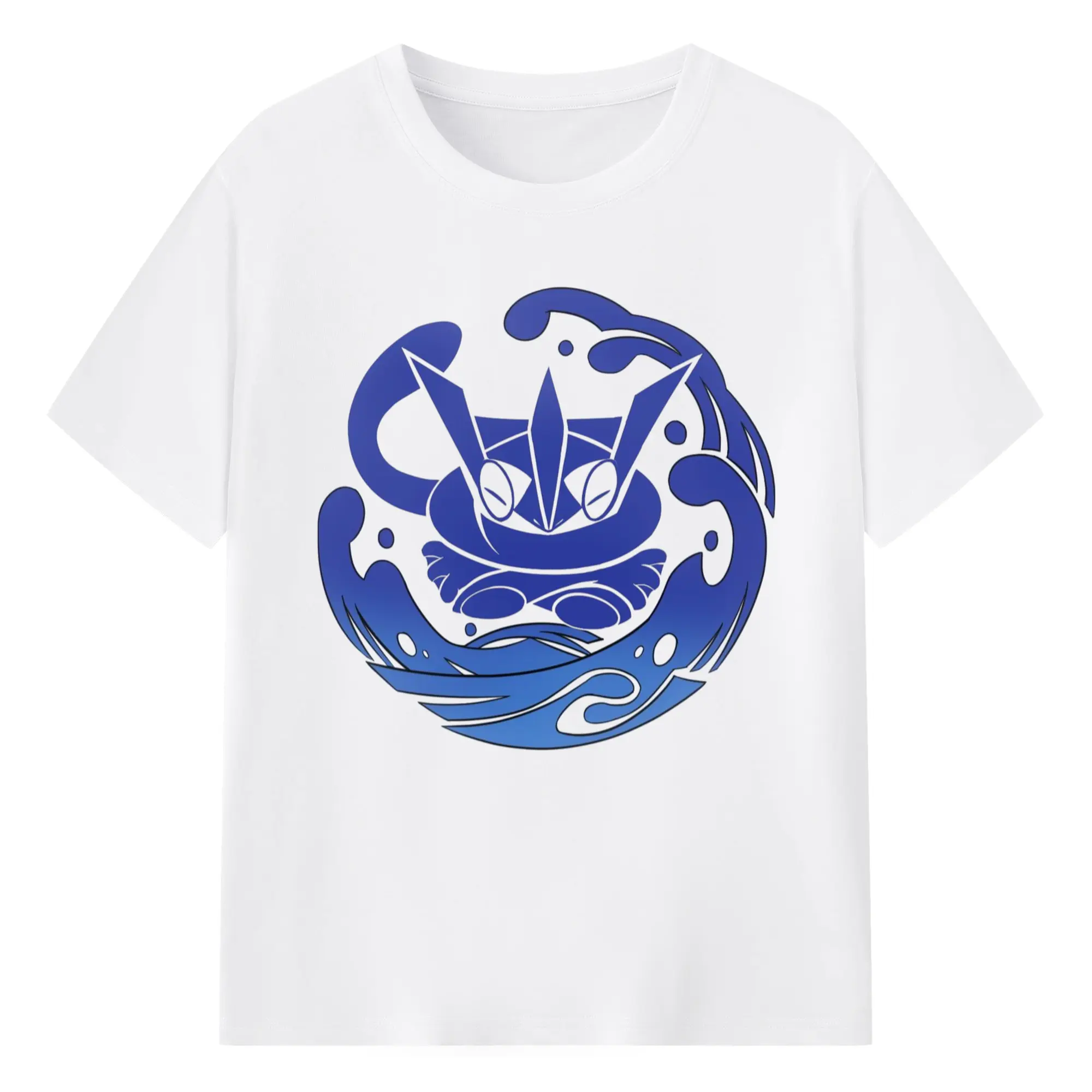 Greninja graphic icon t-shirt - 180g Cotton T-Shirt With Front Heat Transfer Print – Soft, Lightweight, Fitted Design – Comfortable Casual Wear For Sports & Everyday Use