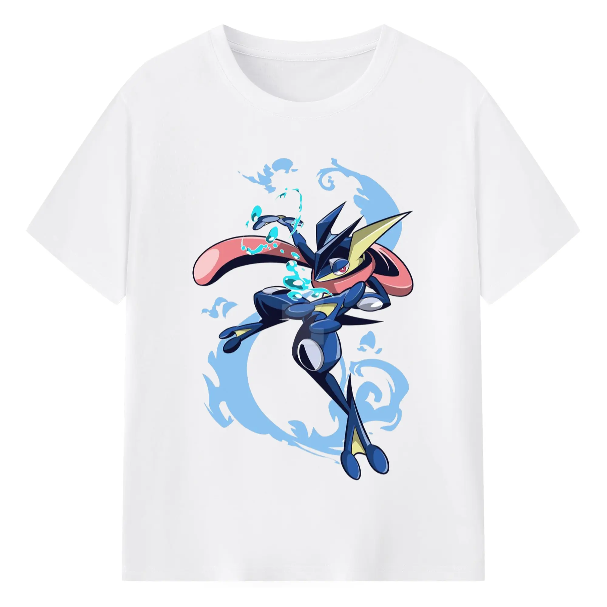 Greninja graphic t-shirt - 180g Cotton T-Shirt With Front Heat Transfer Print – Soft, Lightweight, Fitted Design – Comfortable Casual Wear For Sports & Everyday Use