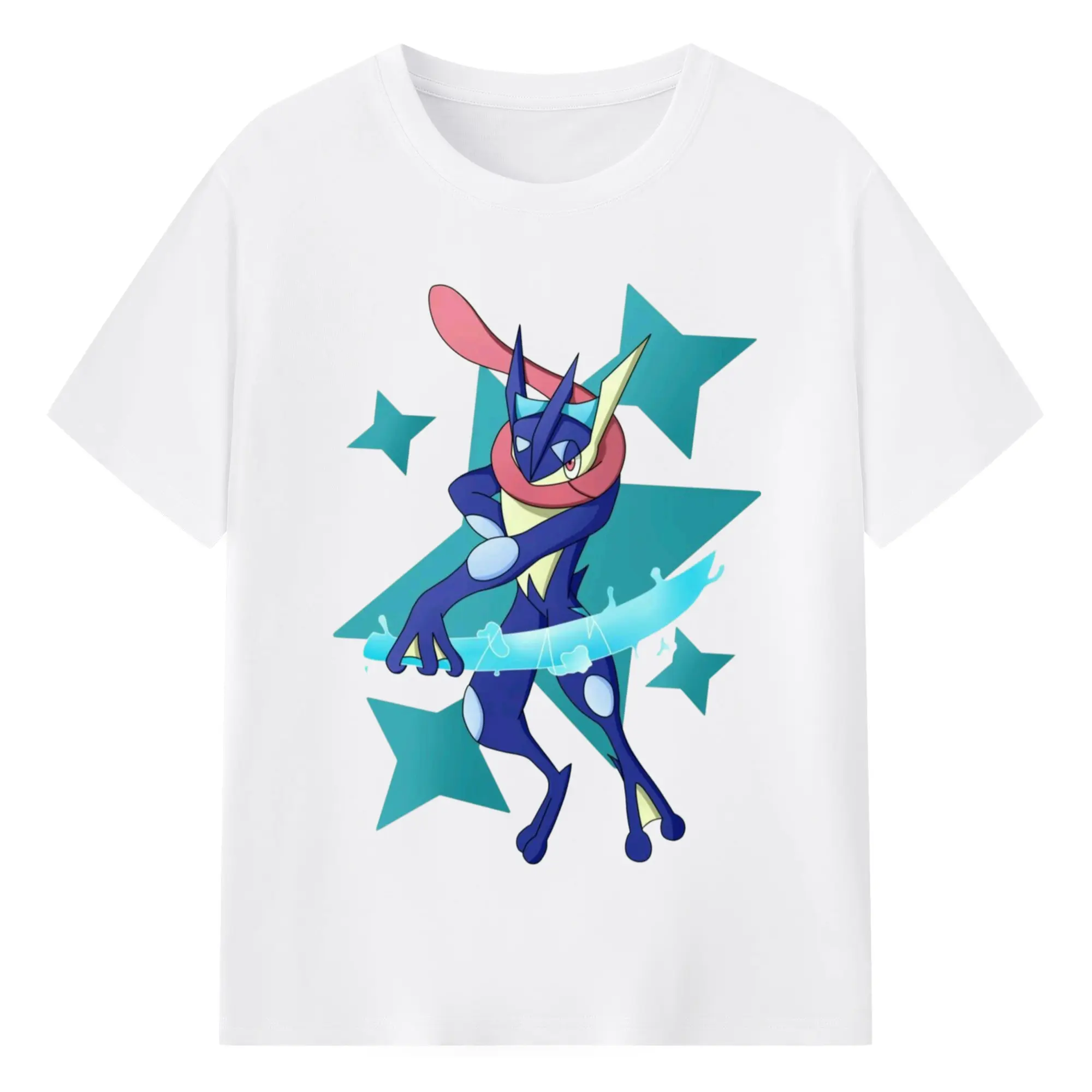 Men's Pokémon Greninja graphic shirt - 180g Cotton T-Shirt With Front Heat Transfer Print – Soft, Lightweight, Fitted Design – Comfortable Casual Wear For Sports & Everyday Use
