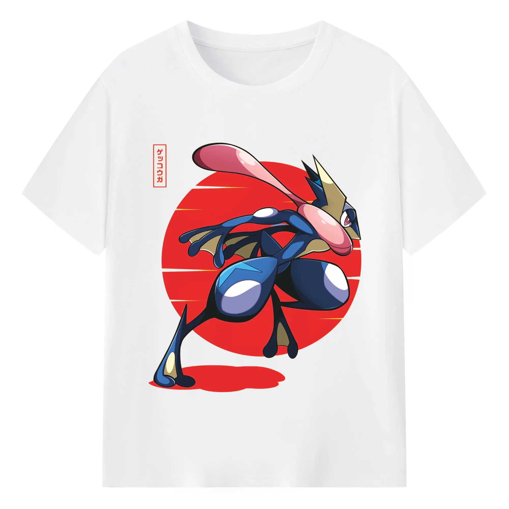 Men's Pokémon Greninja shirt - 180g Cotton T-Shirt With Front Heat Transfer Print – Soft, Lightweight, Fitted Design – Comfortable Casual Wear For Sports & Everyday Use