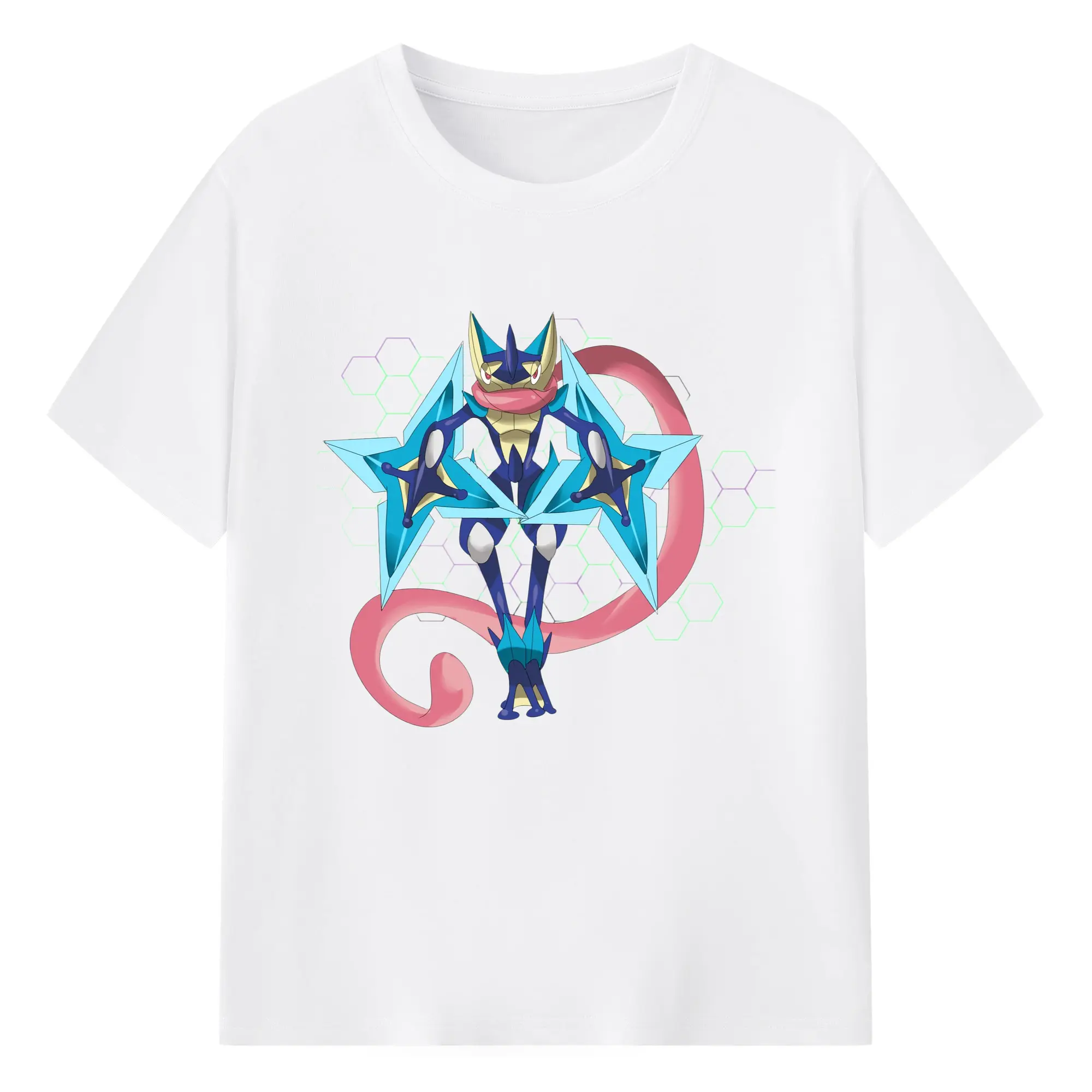 Men's Pokémon Greninja t-shirt - 180g Cotton T-Shirt With Front Heat Transfer Print – Soft, Lightweight, Fitted Design – Comfortable Casual Wear For Sports & Everyday Use