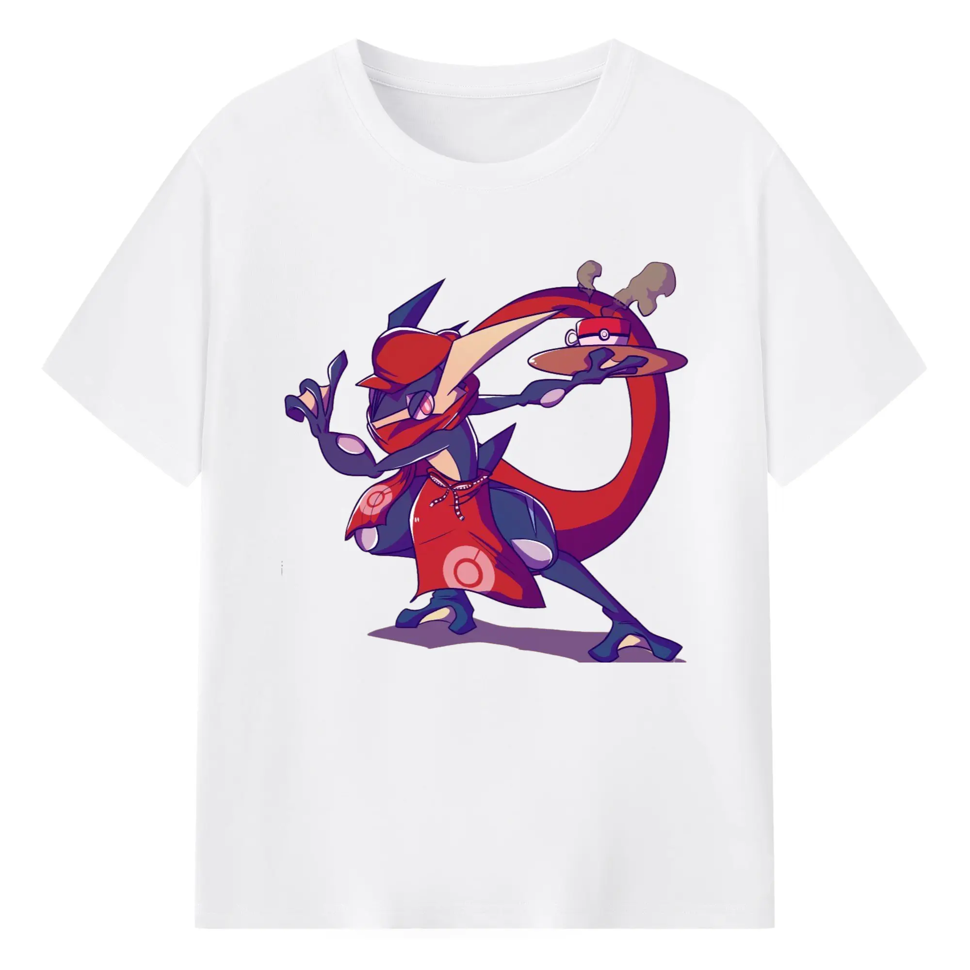 Pokemon greninja t shirt​ - 180g Cotton T-Shirt With Front Heat Transfer Print – Soft, Lightweight, Fitted Design – Comfortable Casual Wear For Sports & Everyday Use
