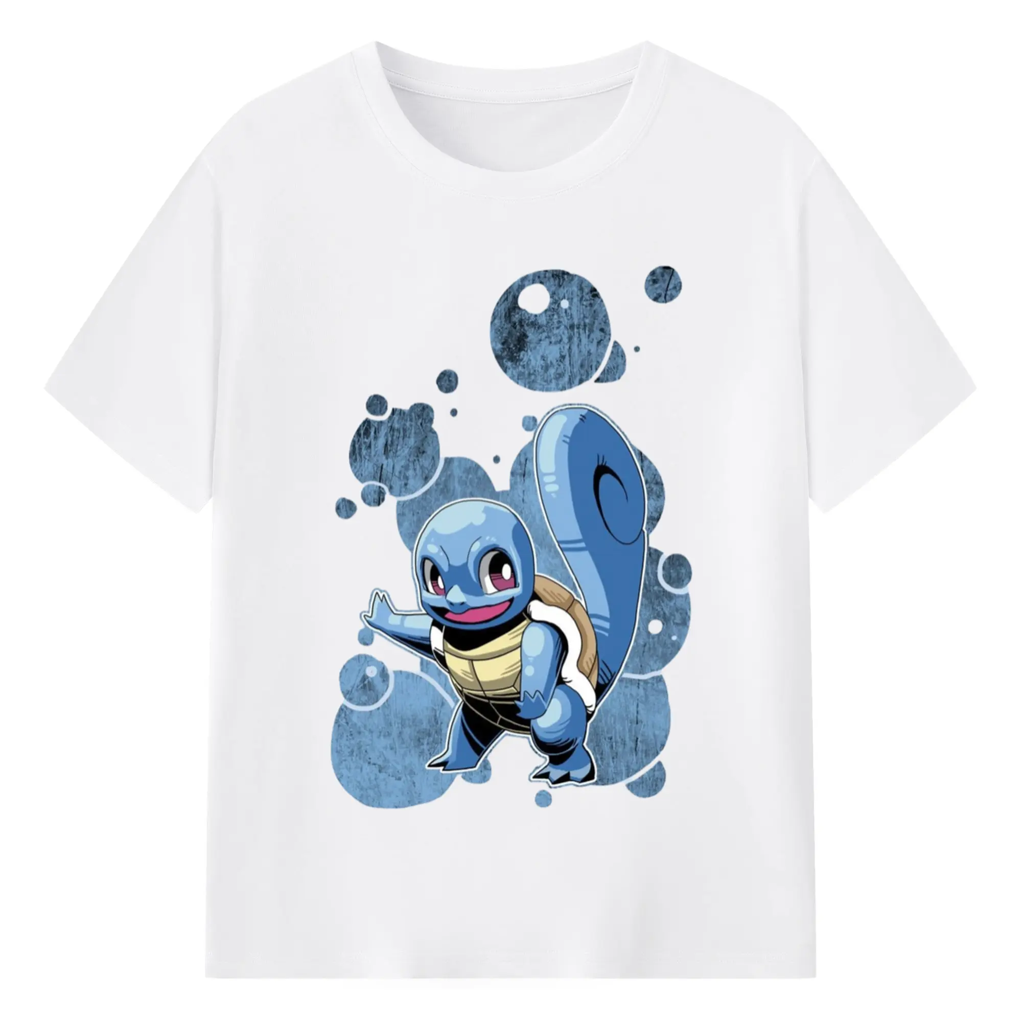 Pokemon squirtle graphic tee - 180g Cotton T-Shirt With Front Heat Transfer Print – Soft, Lightweight, Fitted Design – Comfortable Casual Wear For Sports & Everyday Use