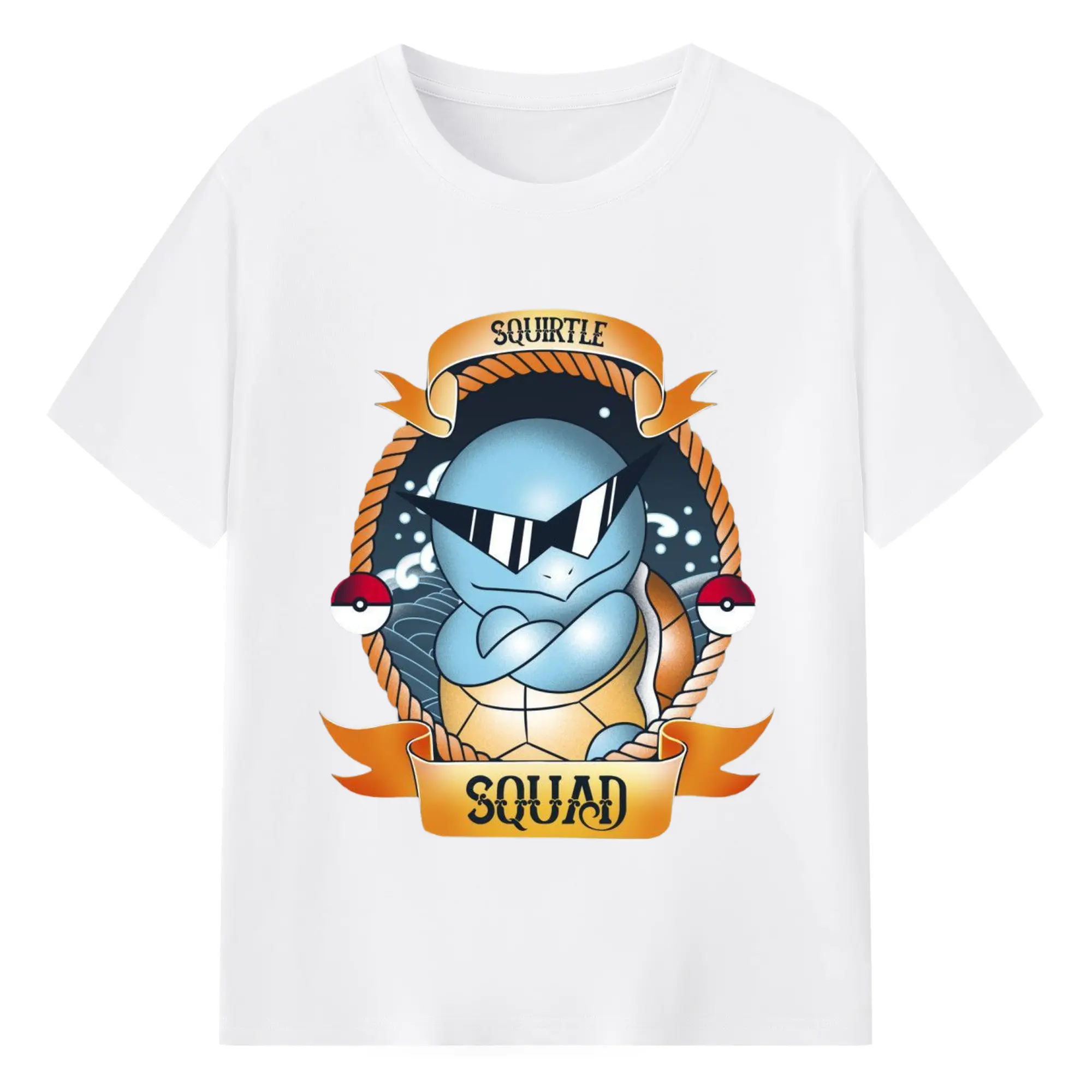Pokemon squirtle icon t shirt​ - 180g Cotton T-Shirt With Front Heat Transfer Print – Soft, Lightweight, Fitted Design – Comfortable Casual Wear For Sports & Everyday Use