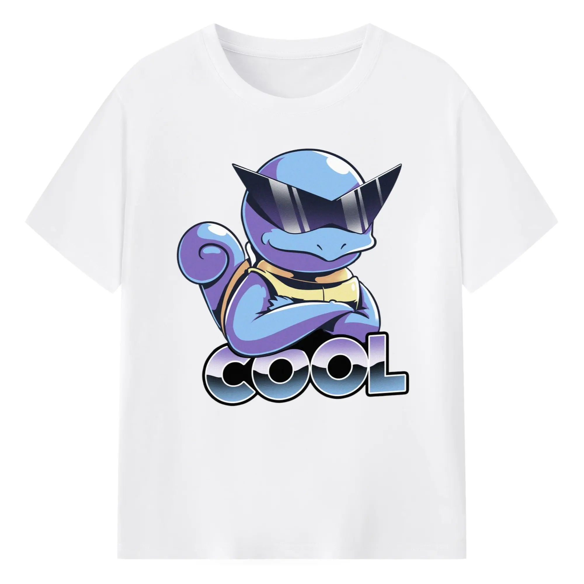 Pokemon squirtle t shirt​ - 180g Cotton T-Shirt With Front Heat Transfer Print – Soft, Lightweight, Fitted Design – Comfortable Casual Wear For Sports & Everyday Use