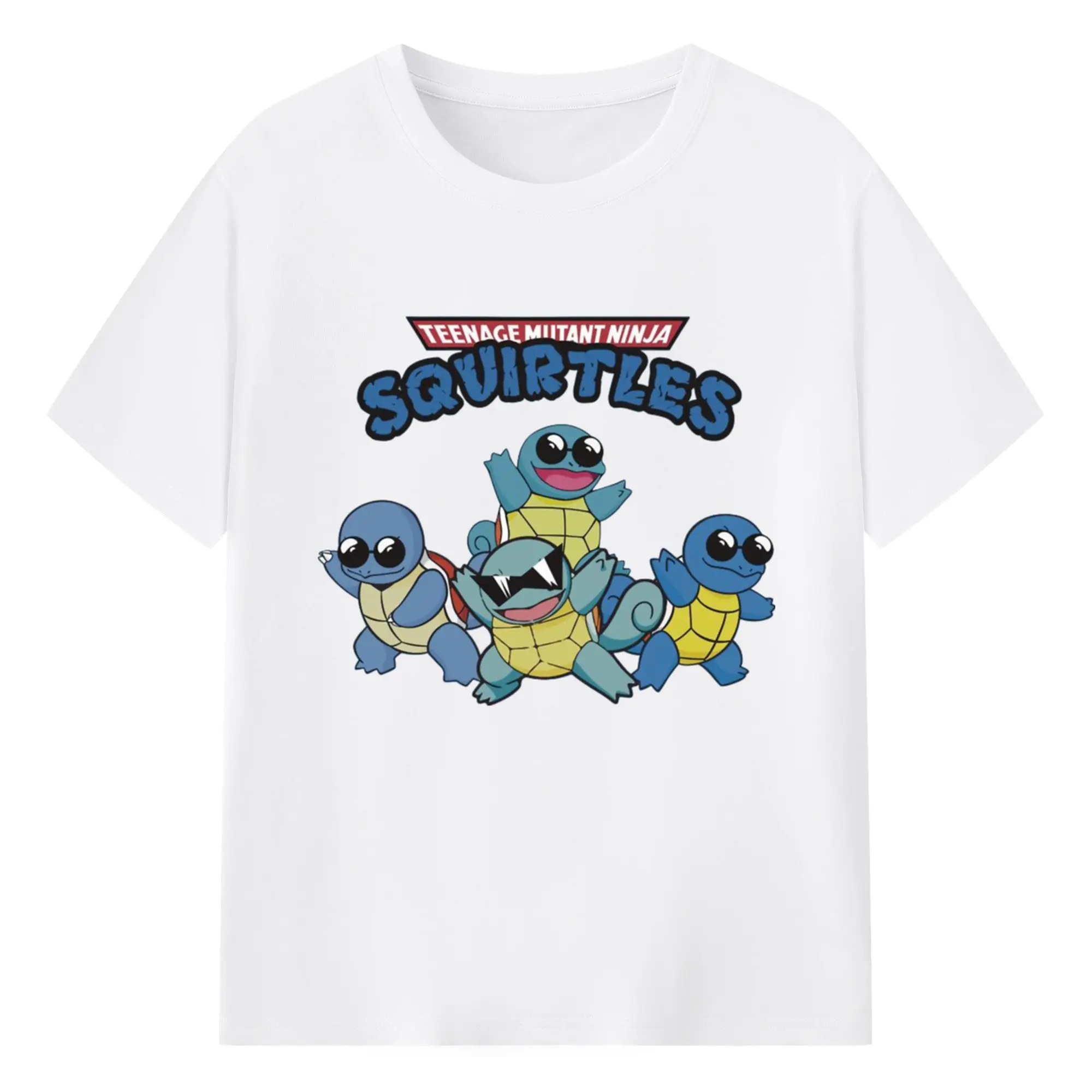 Squirtle squad shirt​ - 180g Cotton T-Shirt With Front Heat Transfer Print – Soft, Lightweight, Fitted Design – Comfortable Casual Wear For Sports & Everyday Use