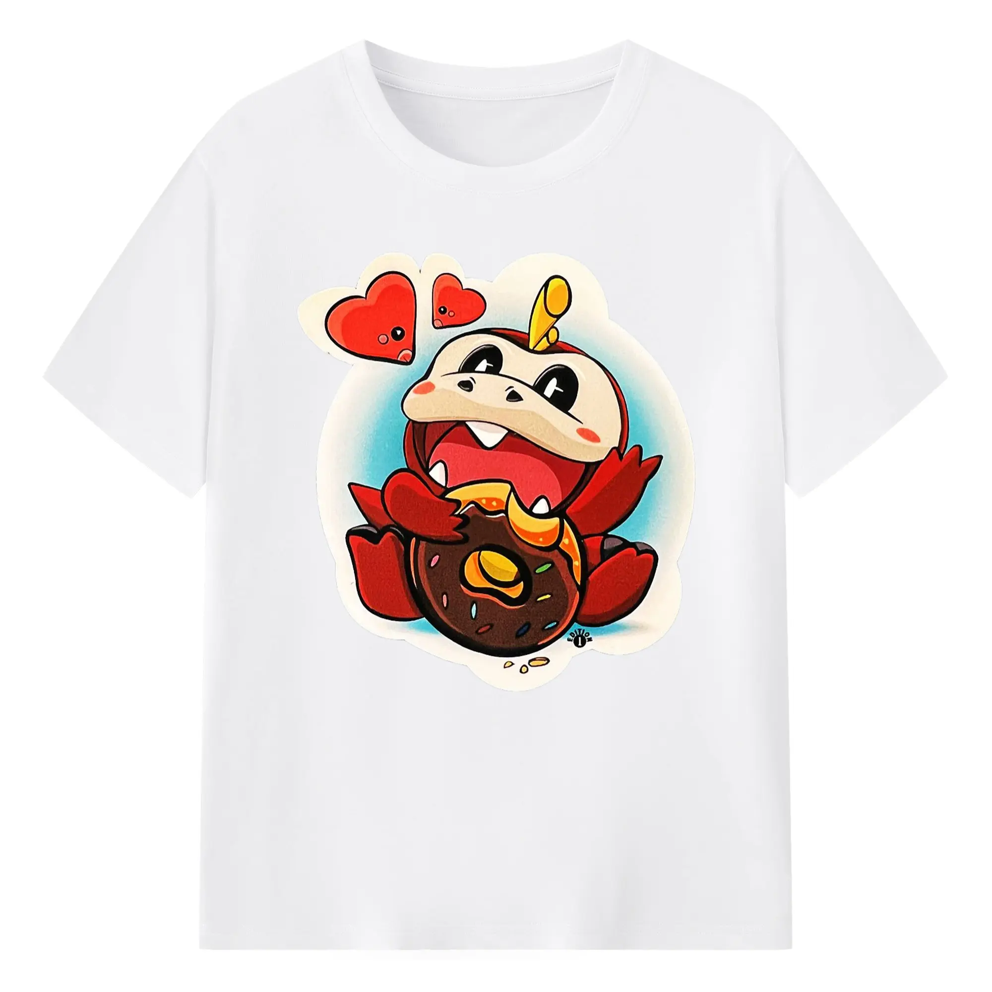 Pokemon Fuecoco cute T-Shirt - 180g Cotton T-Shirt With Front Heat Transfer Print – Soft, Lightweight, Fitted Design – Comfortable Casual Wear For Sports & Everyday Use