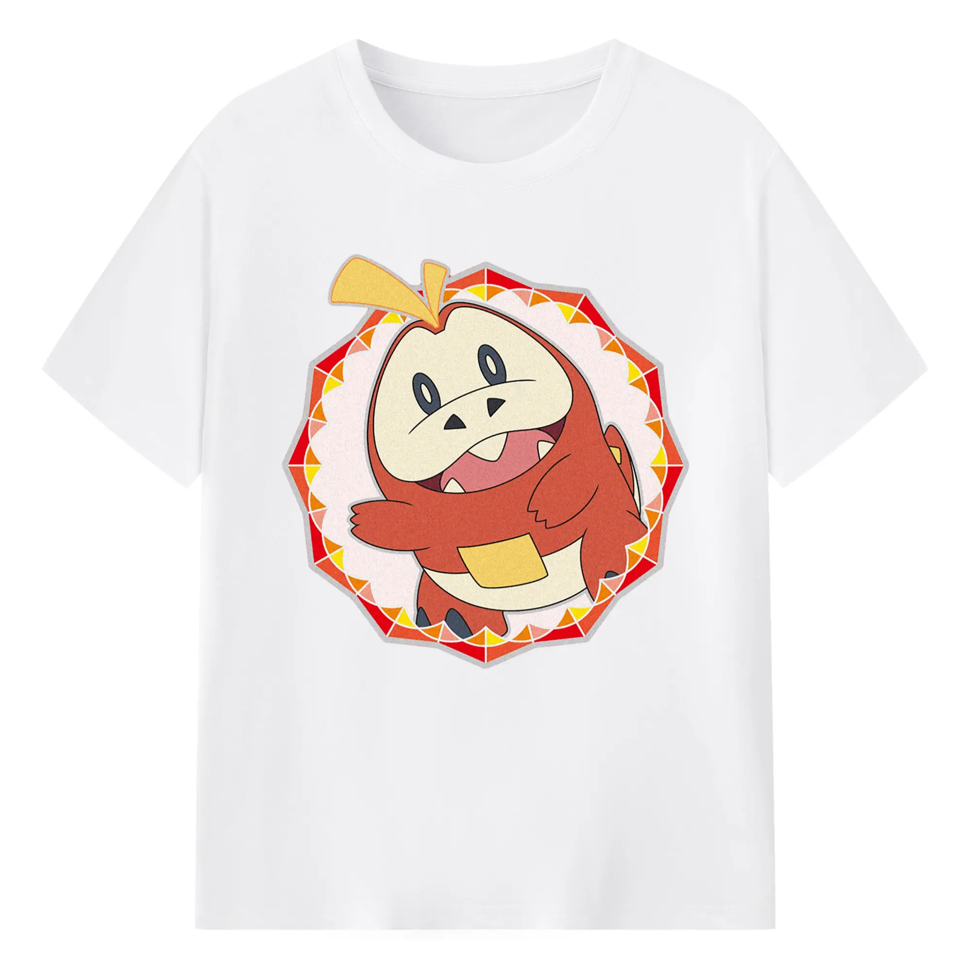 Pokemon Fuecoco T-Shirt - 180g Cotton T-Shirt With Front Heat Transfer Print – Soft, Lightweight, Fitted Design – Comfortable Casual Wear For Sports & Everyday Use