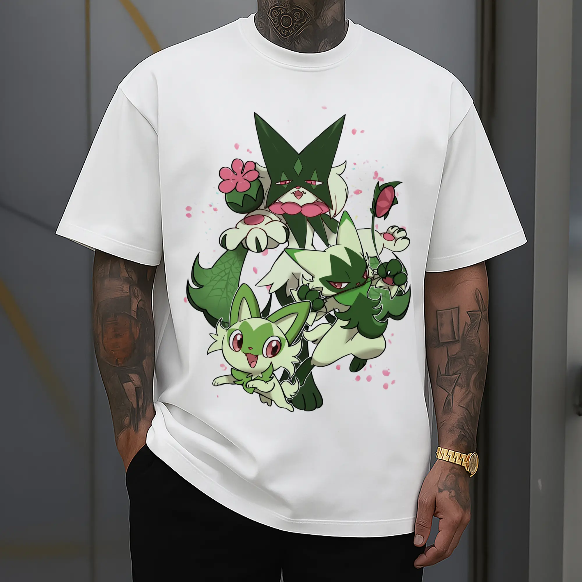 pokemon Meowscarada collage t-shirt