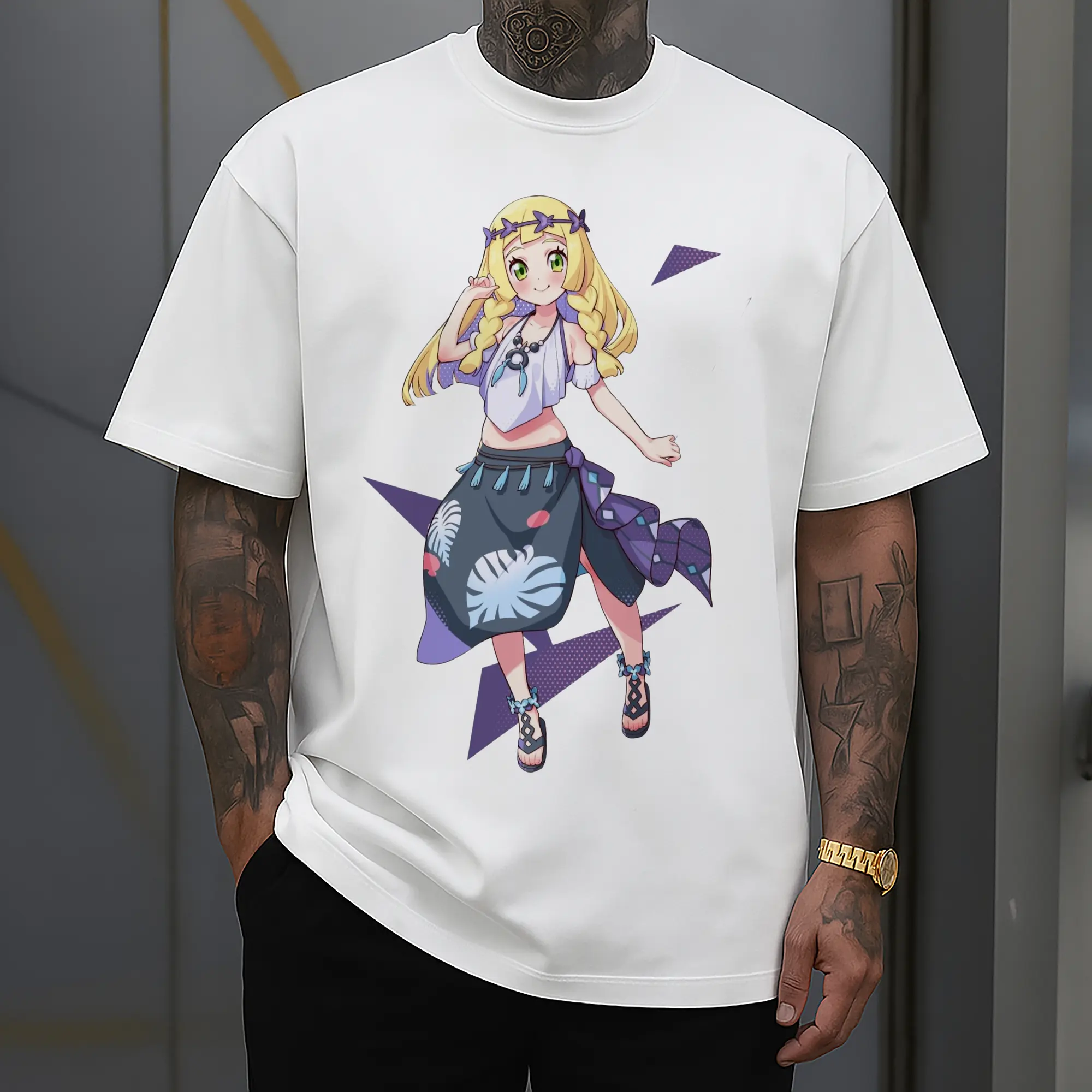 Lillie Pokemon art Tee