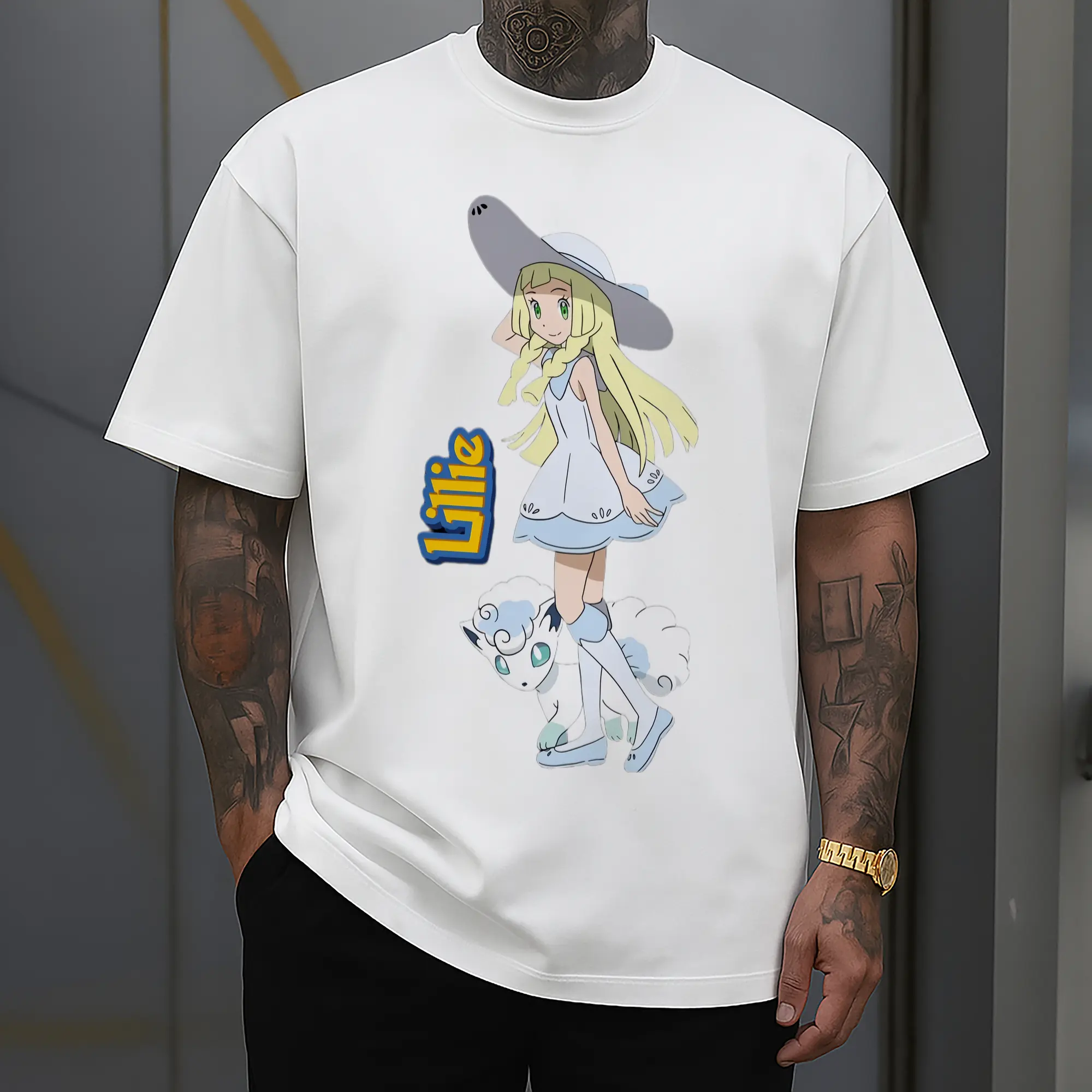 Lillie Pokemon graphic t-shirt