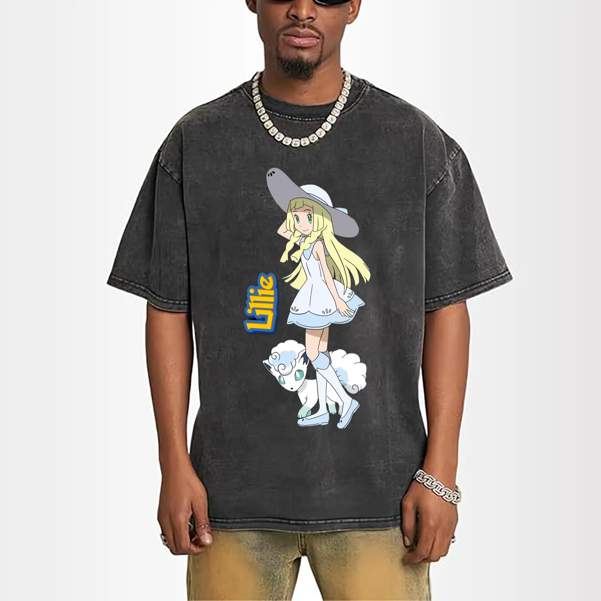 Lillie Pokemon graphic t-shirt