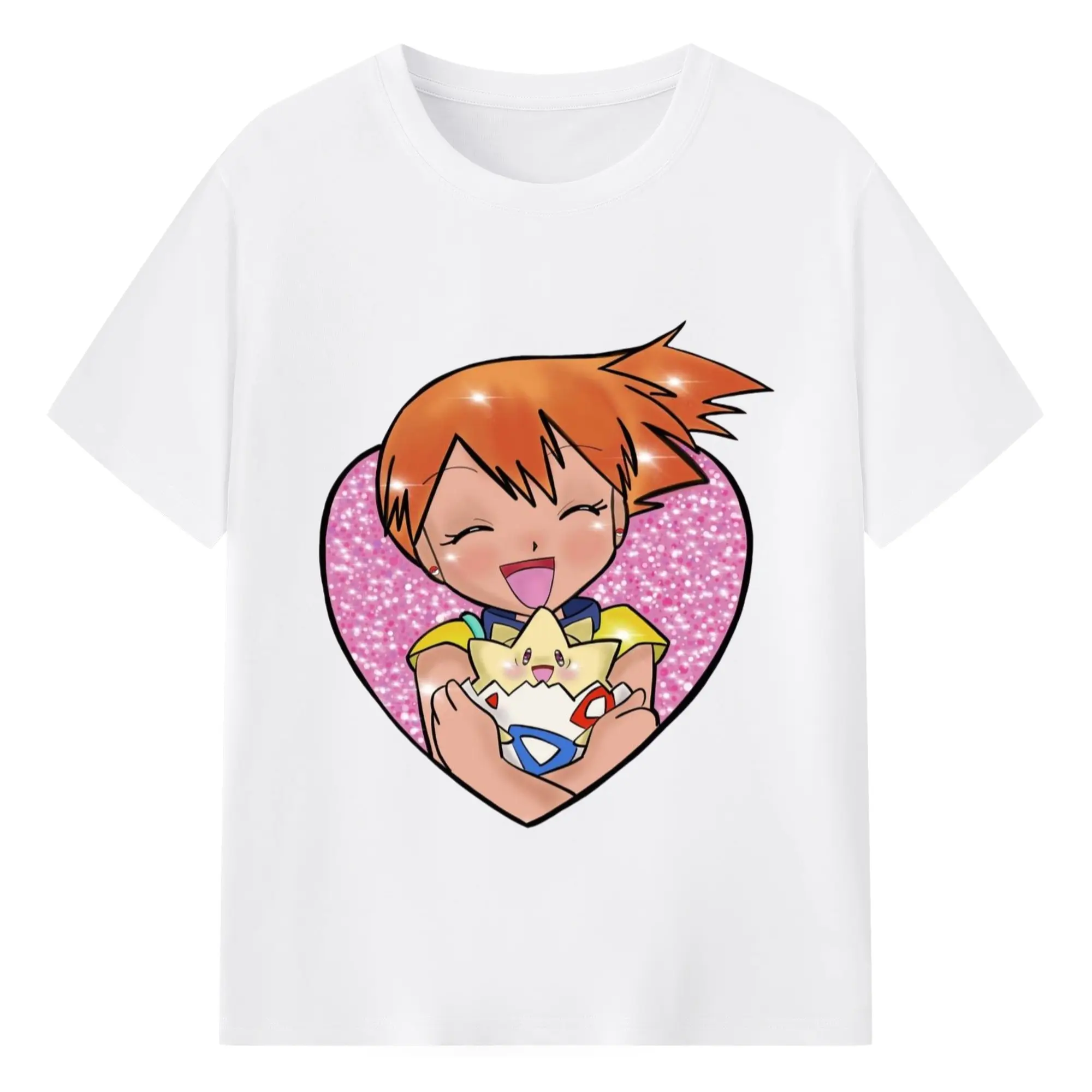 Misty Pokemon Tee - 180g Cotton T-Shirt With Front Heat Transfer Print – Soft, Lightweight, Fitted Design – Comfortable Casual Wear For Sports & Everyday Use