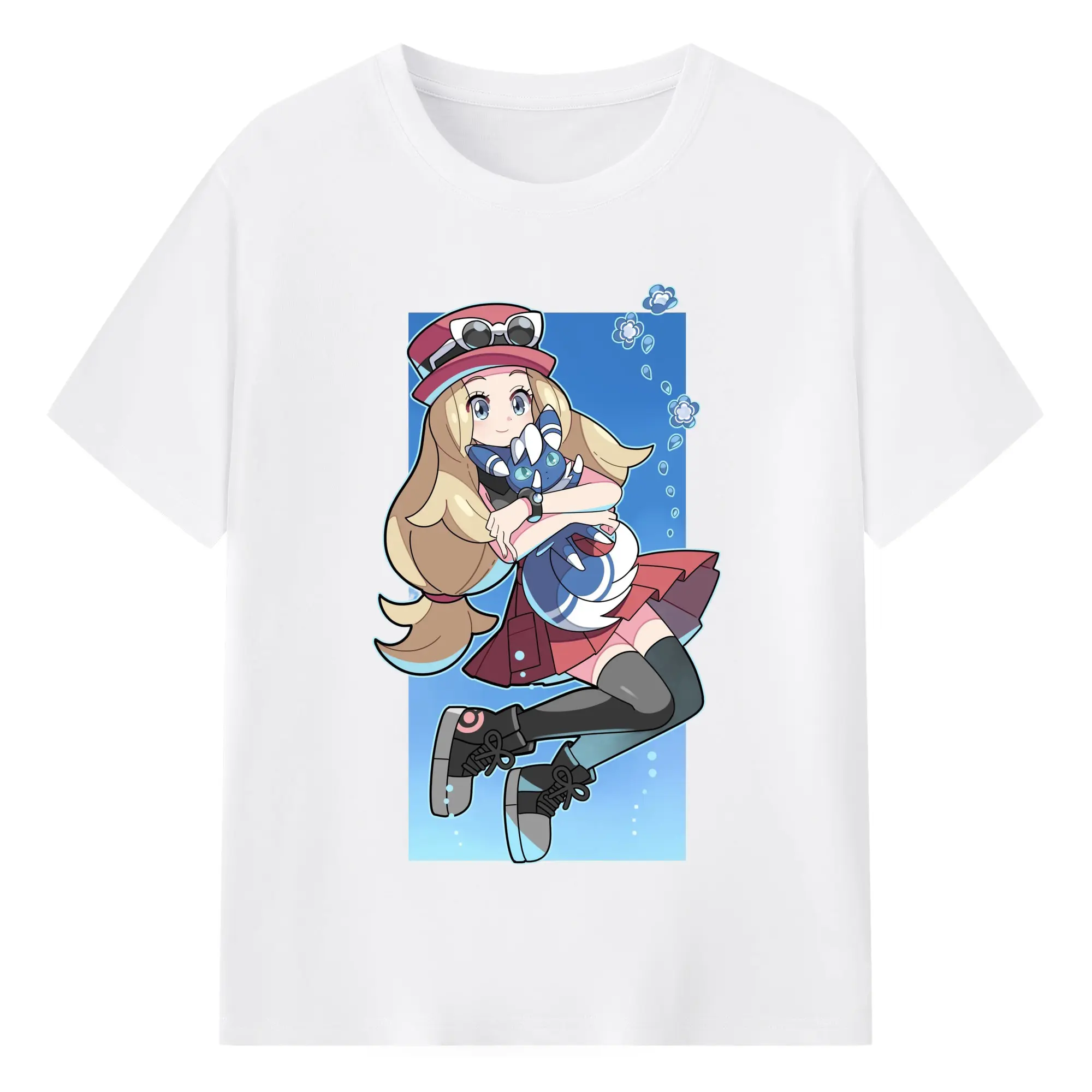 Pokemon Serena shirt - 180g Cotton T-Shirt With Front Heat Transfer Print – Soft, Lightweight, Fitted Design – Comfortable Casual Wear For Sports & Everyday Use
